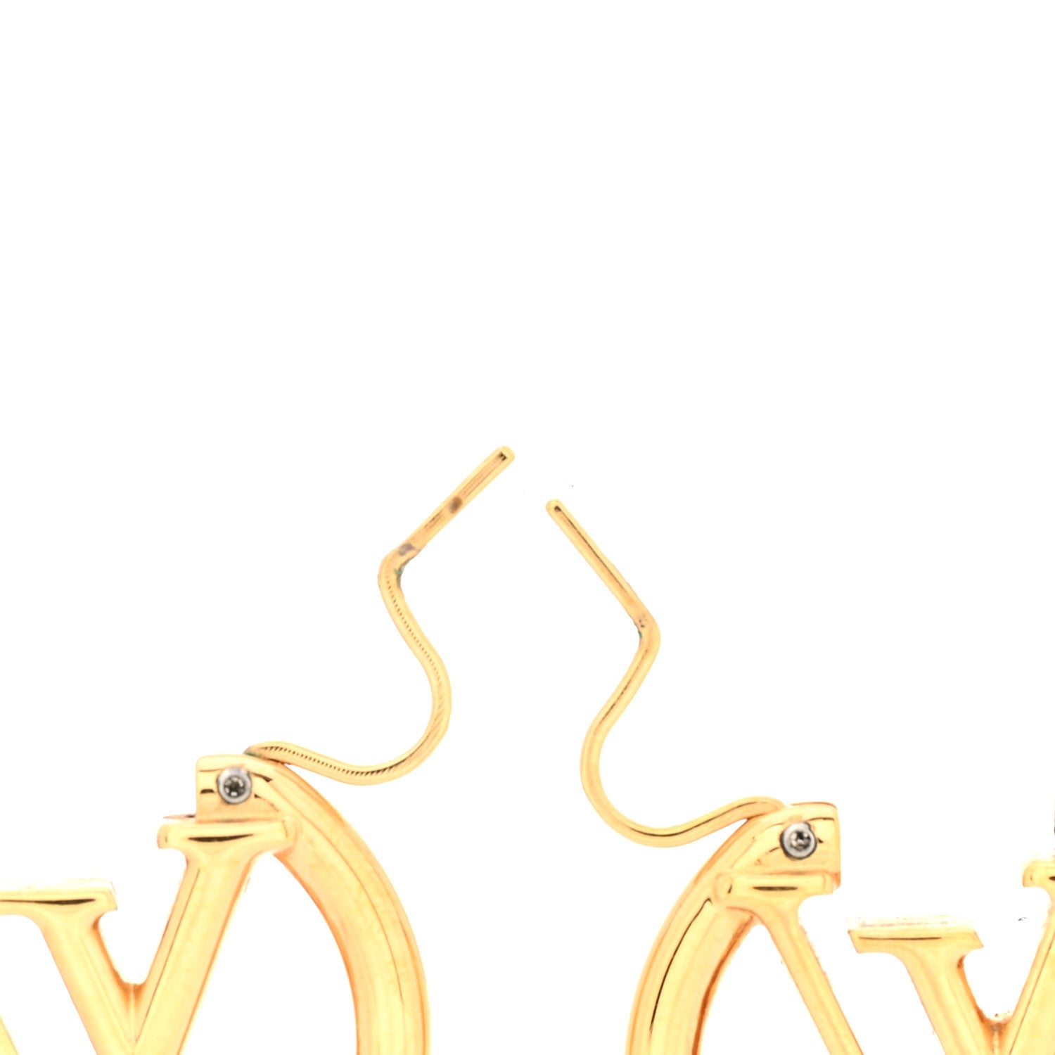 Metal Small Louise Hoop Earrings Gold