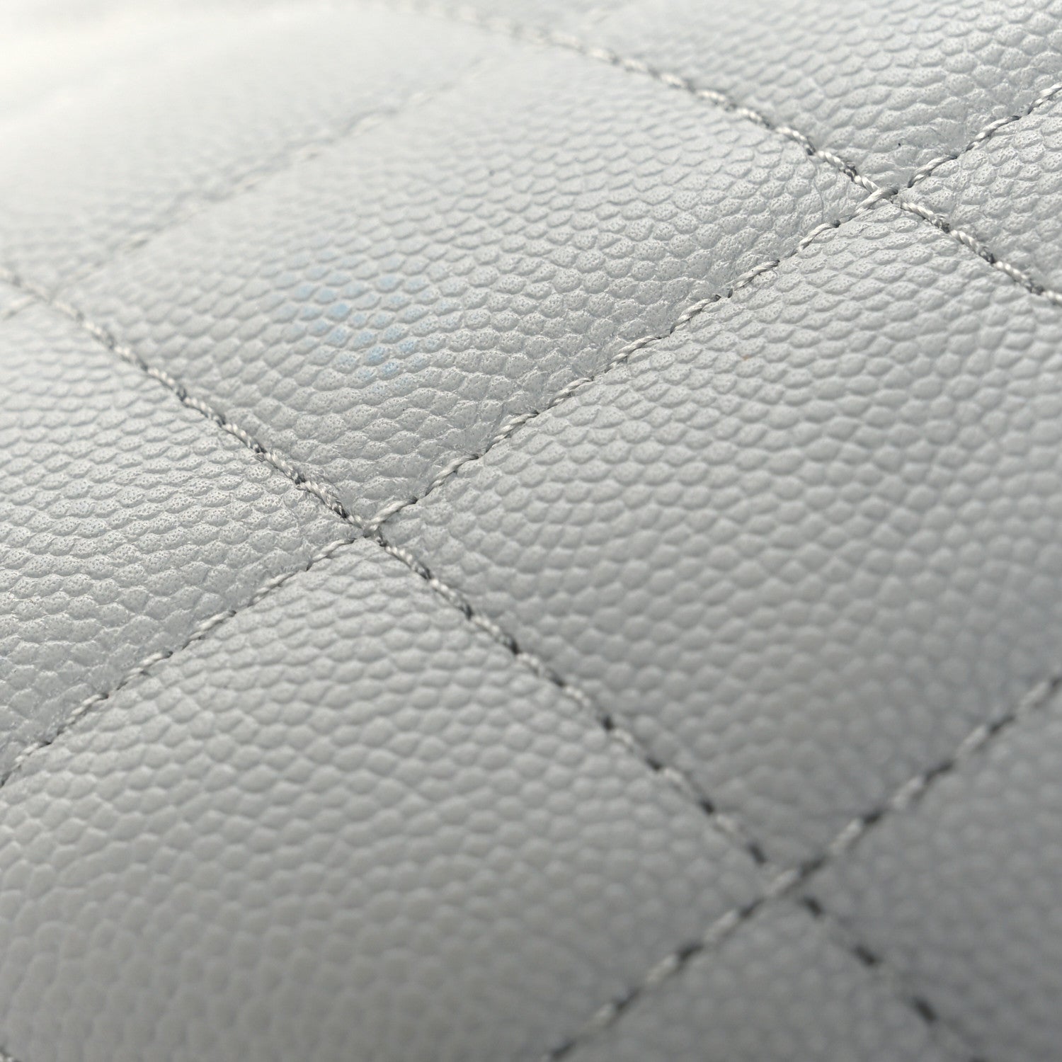 Caviar Quilted Shopping Tote Light Green