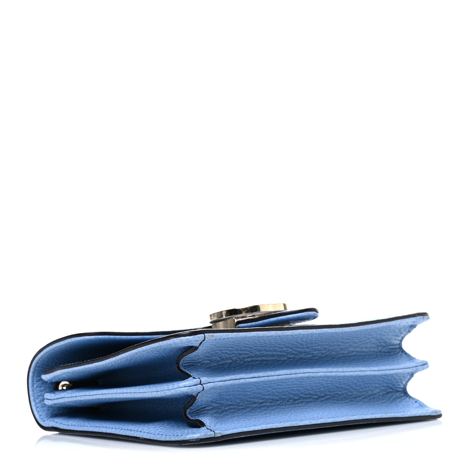 Dollar Calfskin Small Interlocking G Shoulder Bag Mineral Blue