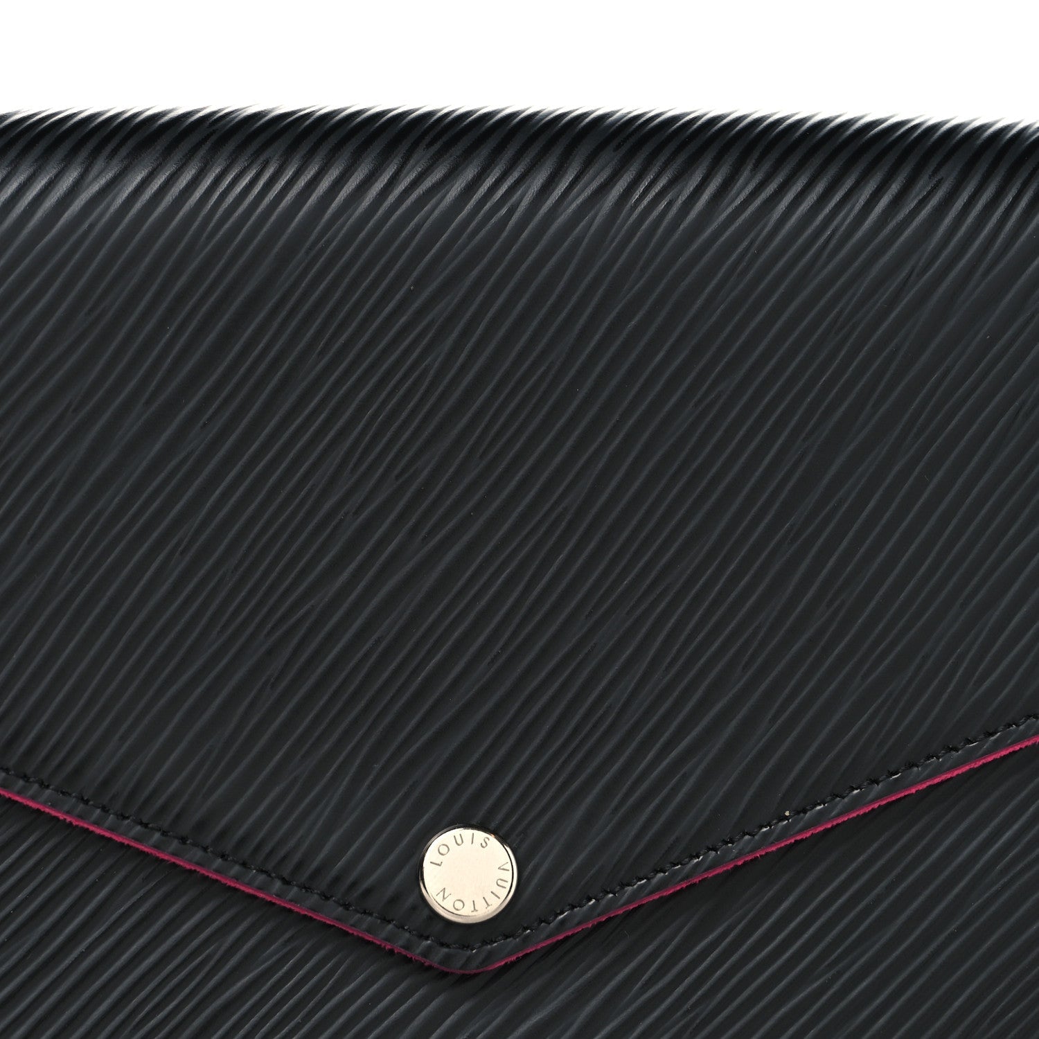 Epi Pochette Felicie Black Hot Pink