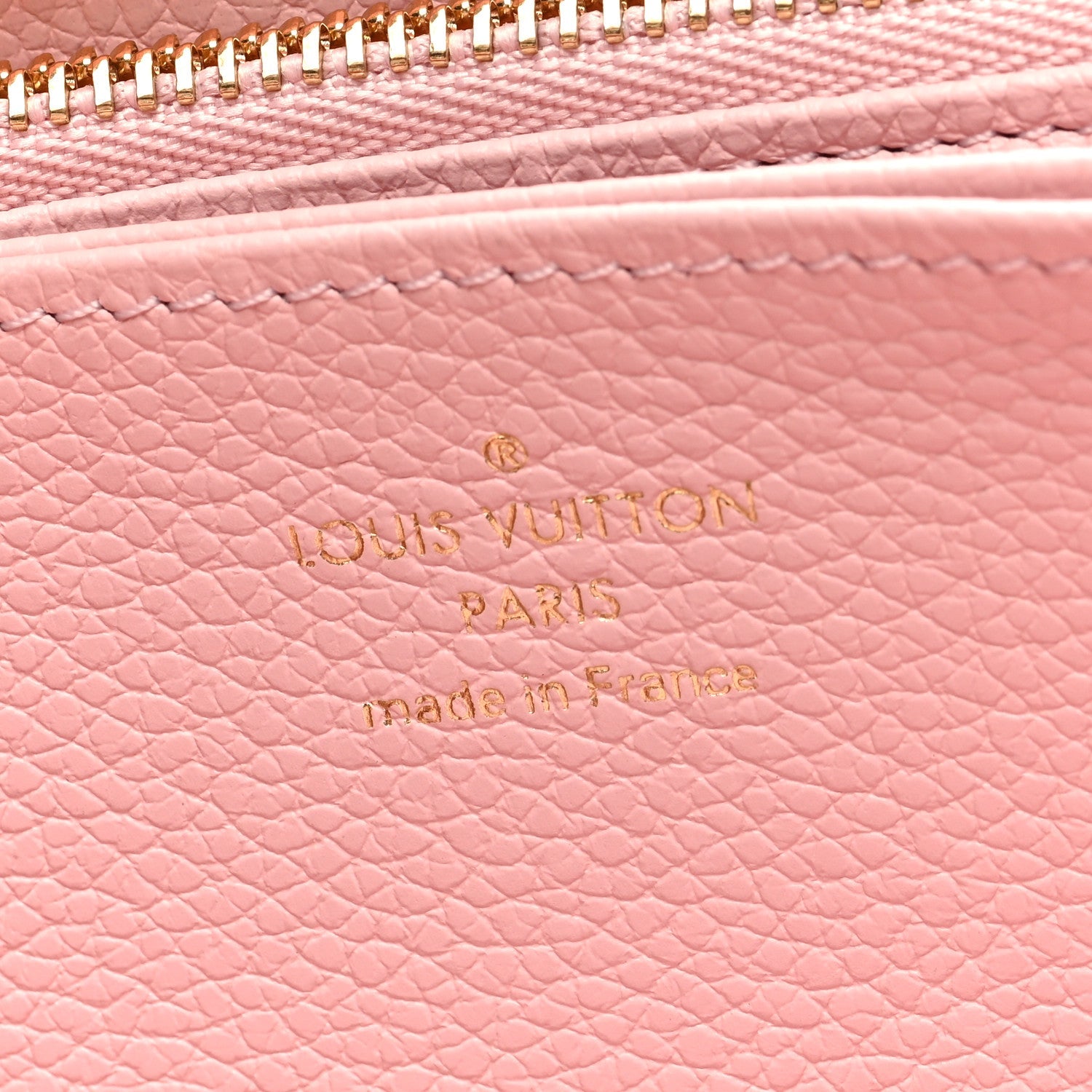 Empreinte Monogram Giant Broderies Zippy Wallet Pink Creme