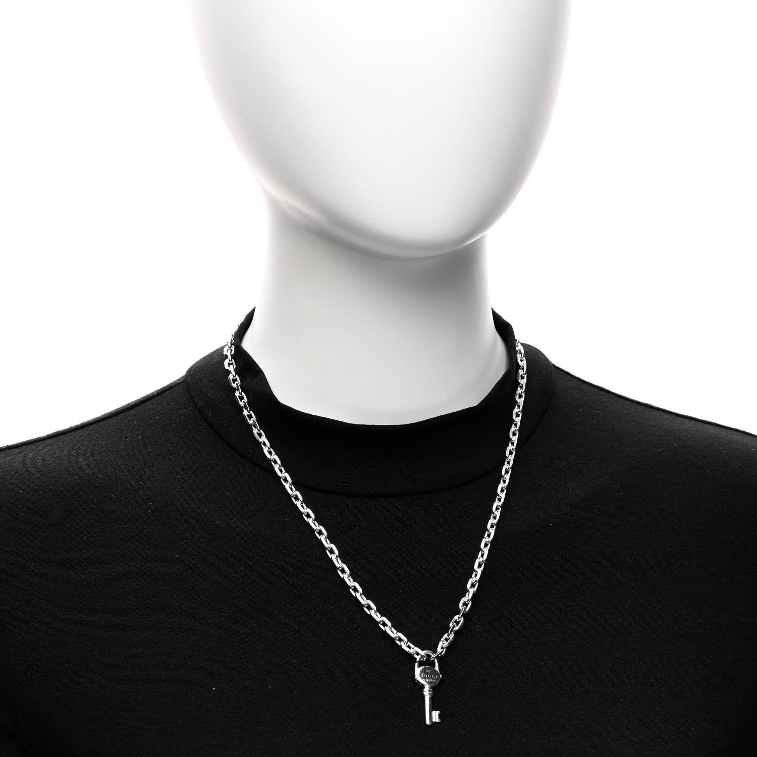 Sterling Silver Trademark Key Pendant Necklace