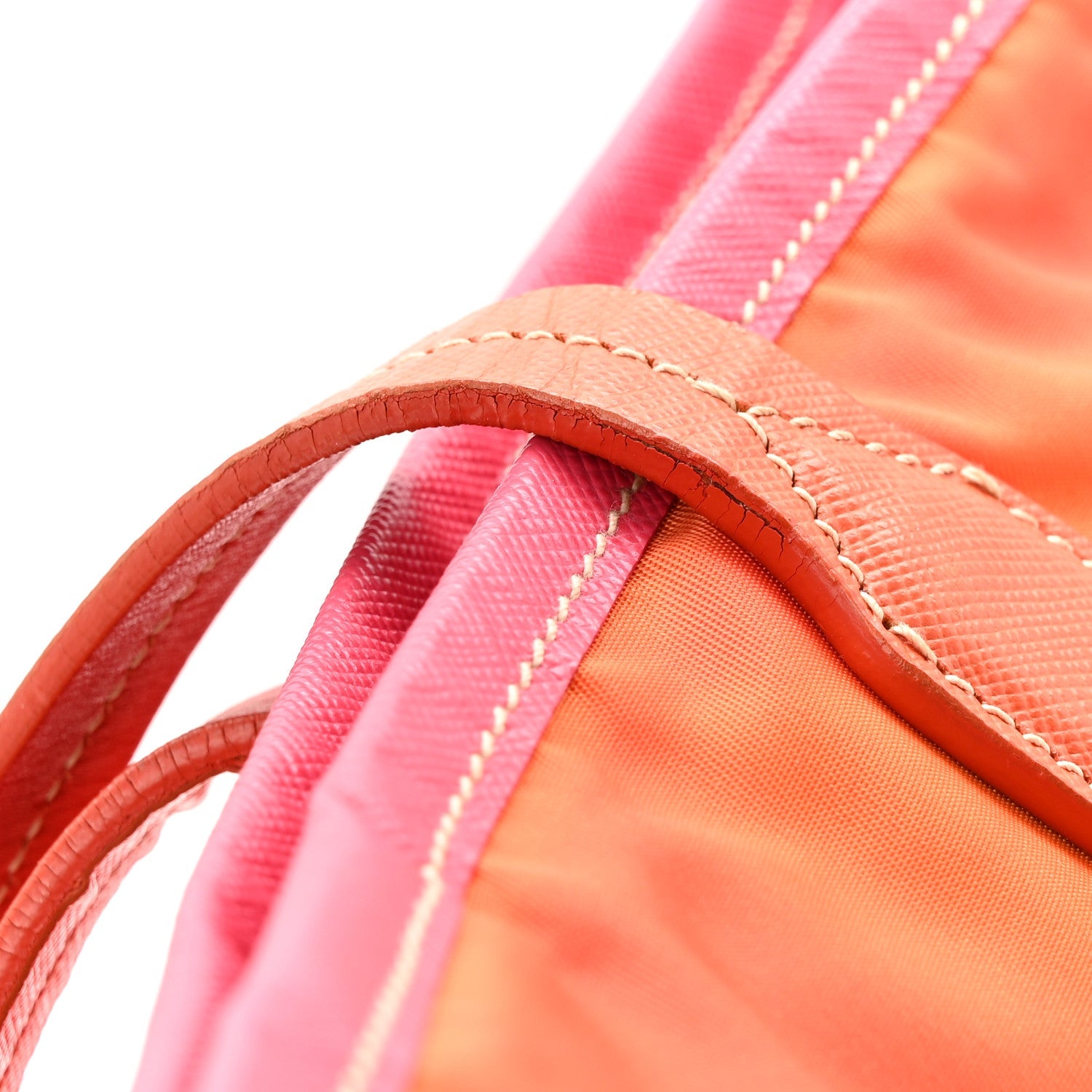 Tessuto Nylon Saffiano Tote Papaya Ibisco