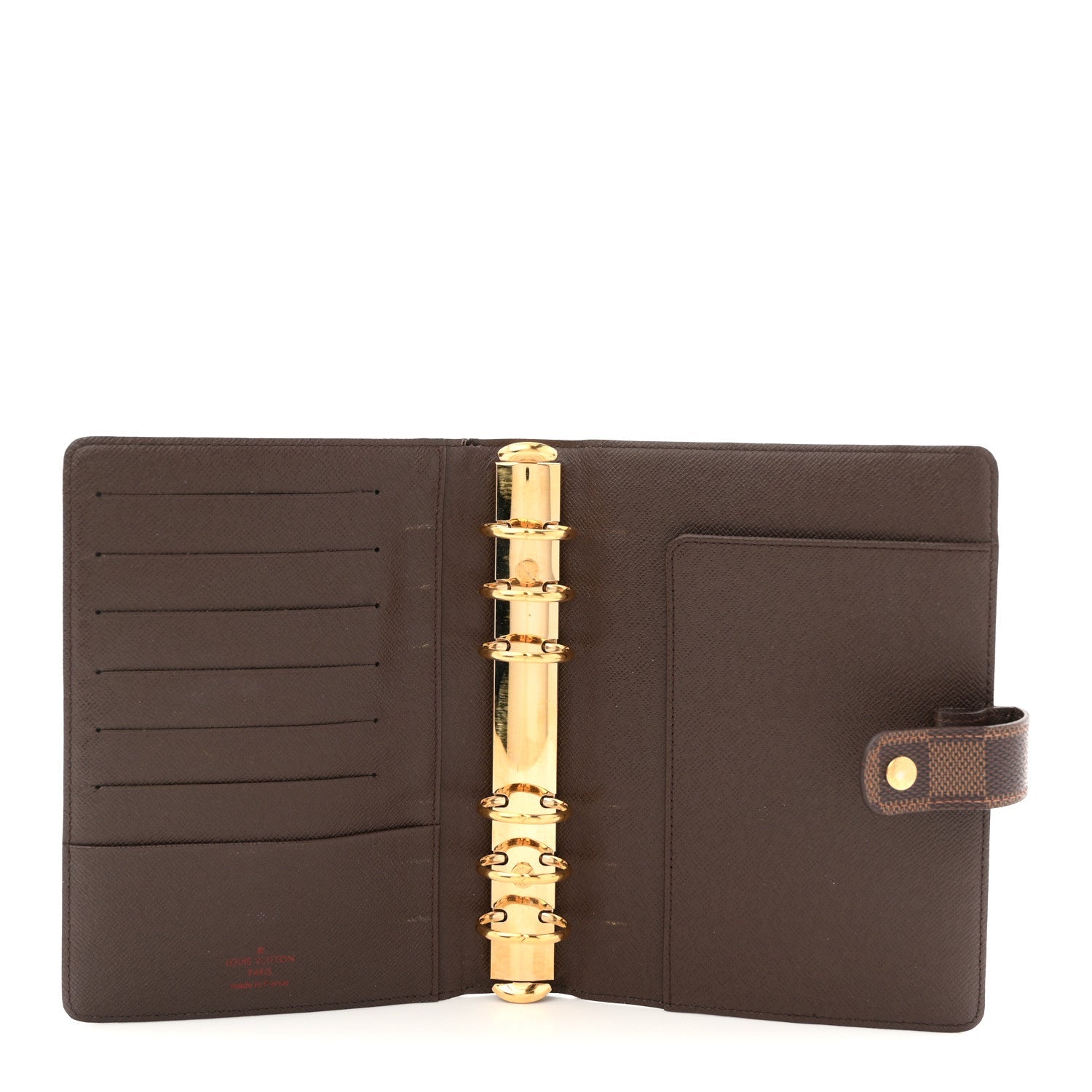 Damier Ebene Medium Ring Agenda Cover