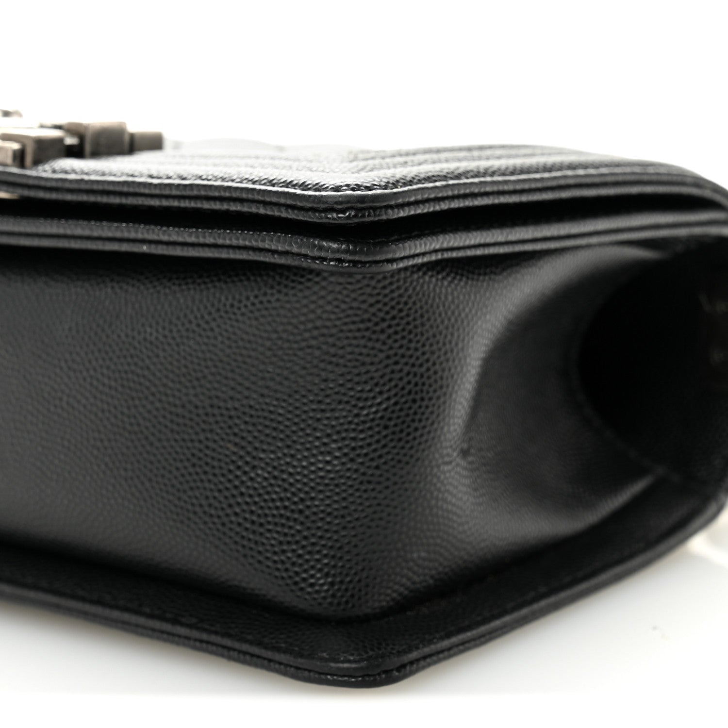 Caviar Quilted Small Boy Flap Black