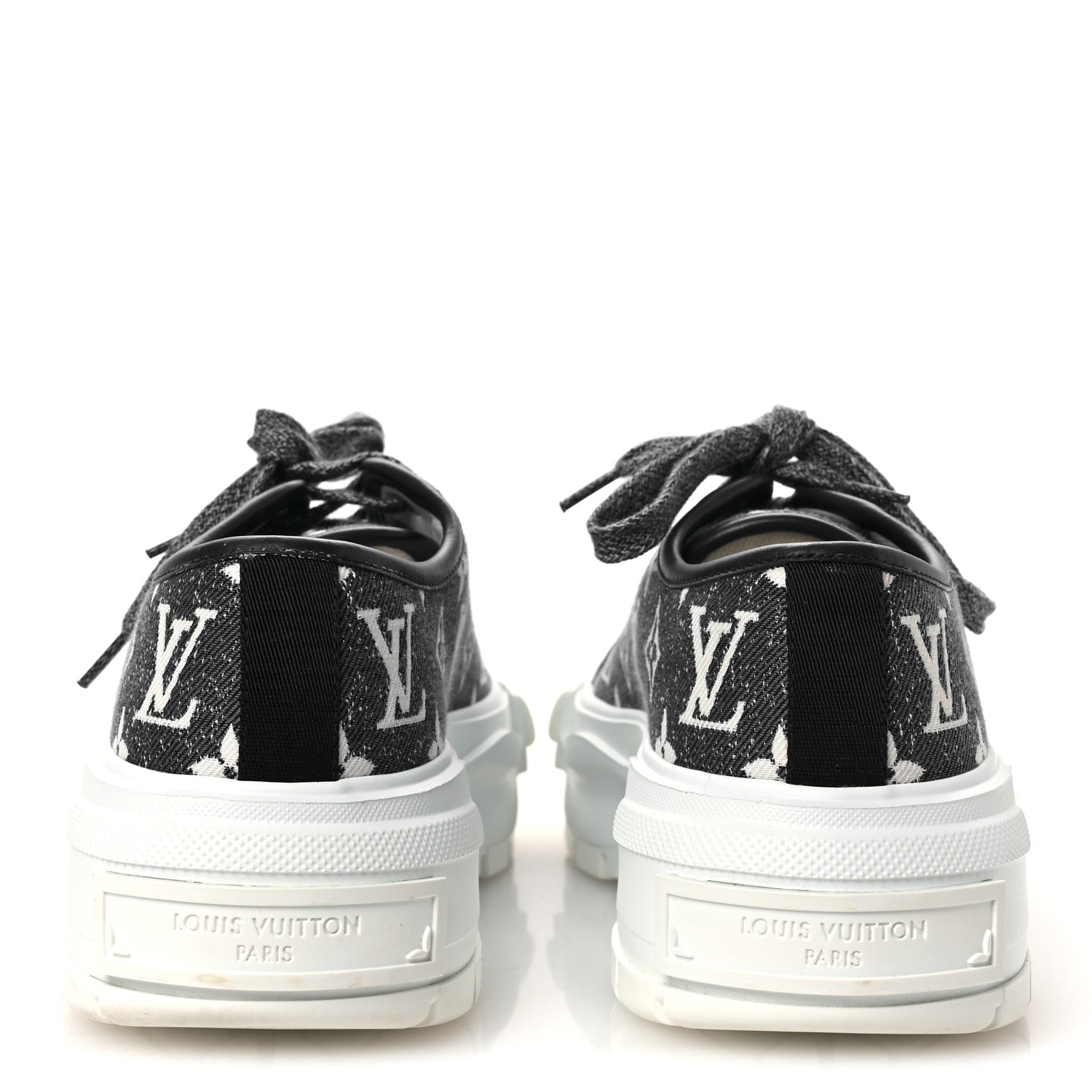 Denim Monogram Squad Sneakers 38.5 Marine