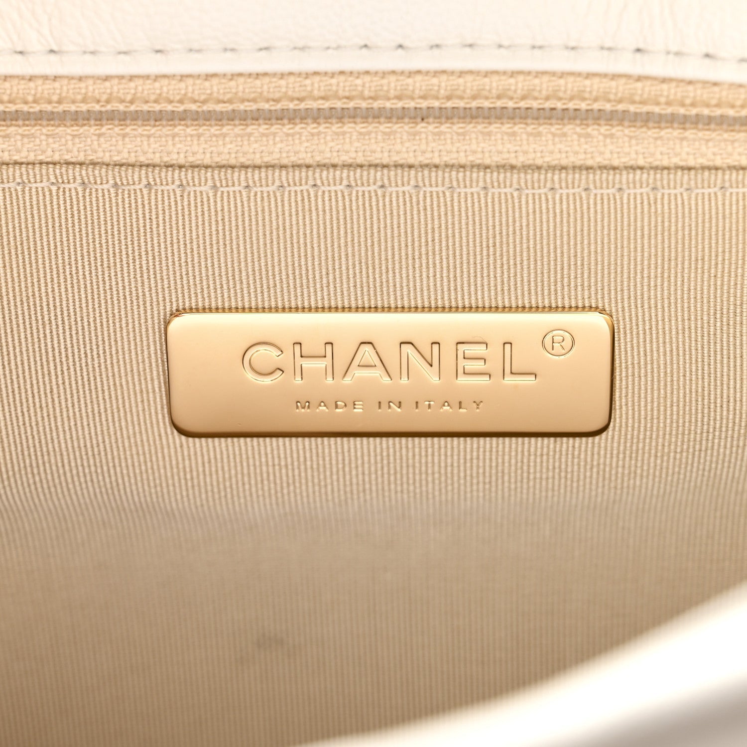 Goatskin Quilted Large Chanel 19 Flap White