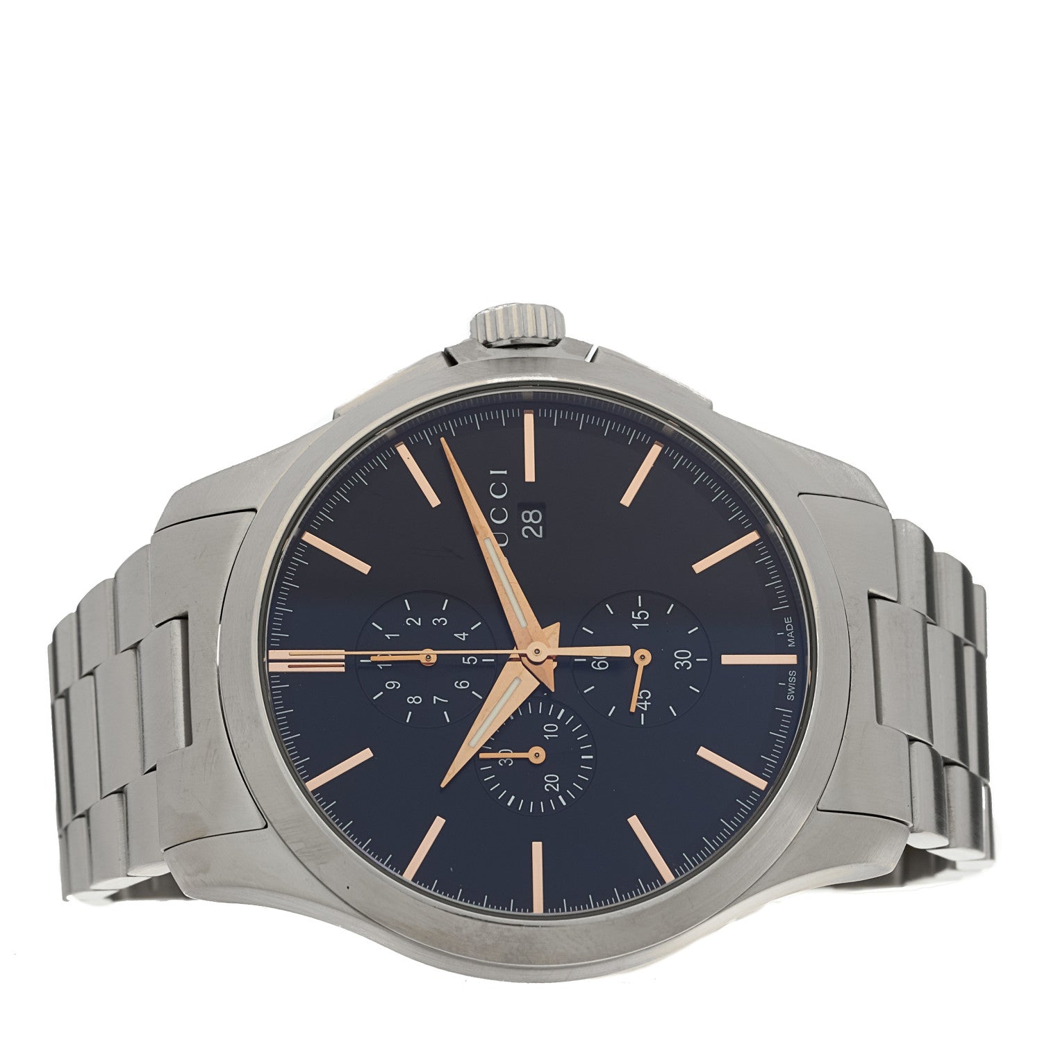 Stainless Steel 44mm G-Timeless Chronograph Quartz Watch Black
