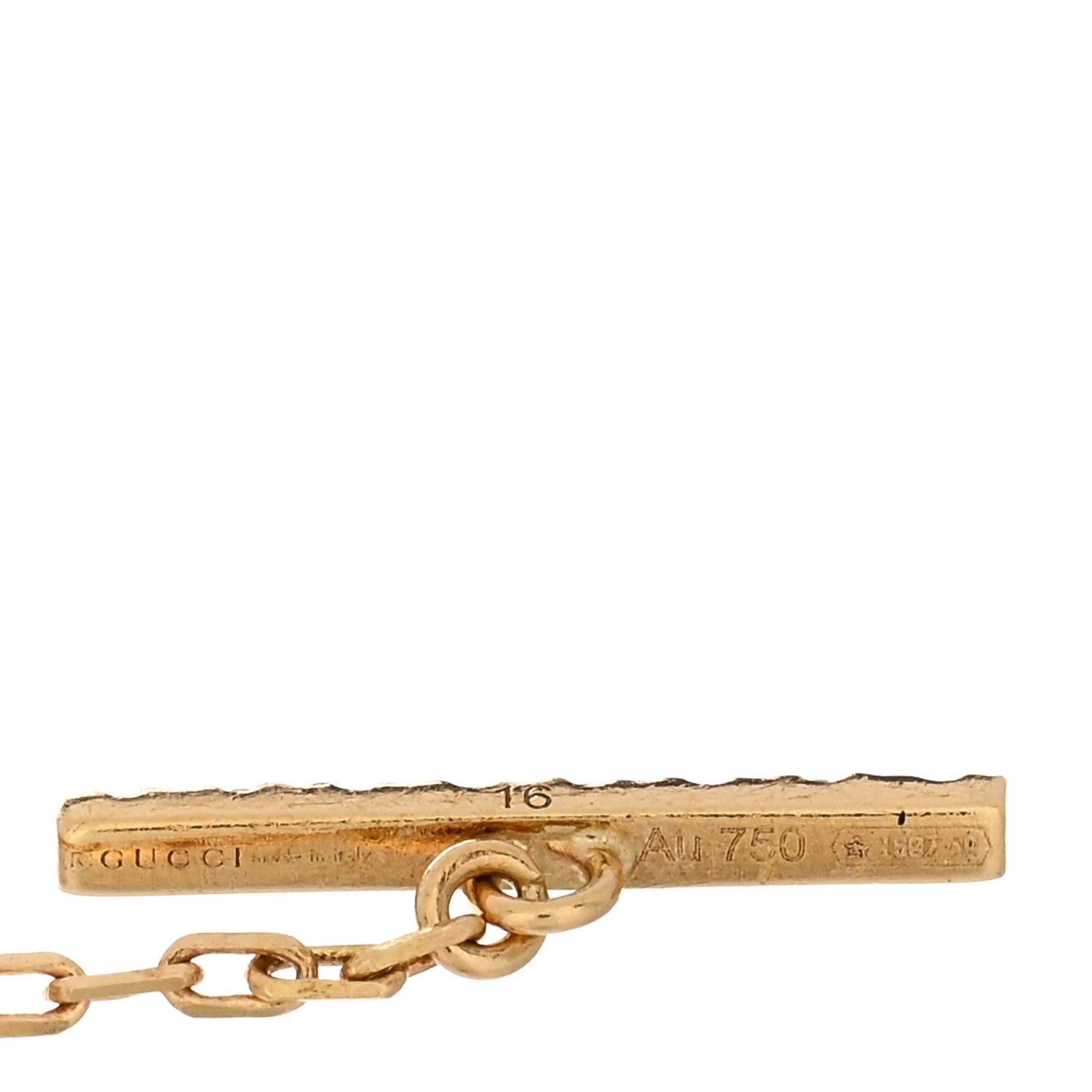 18K Yellow Gold Diamond GG Running Bracelet