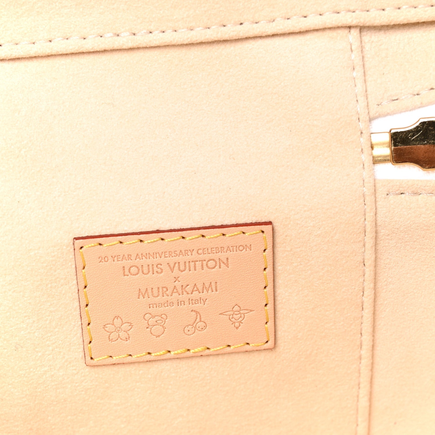 LV x TM Monogram Multicolor Vanity Chain Pouch White