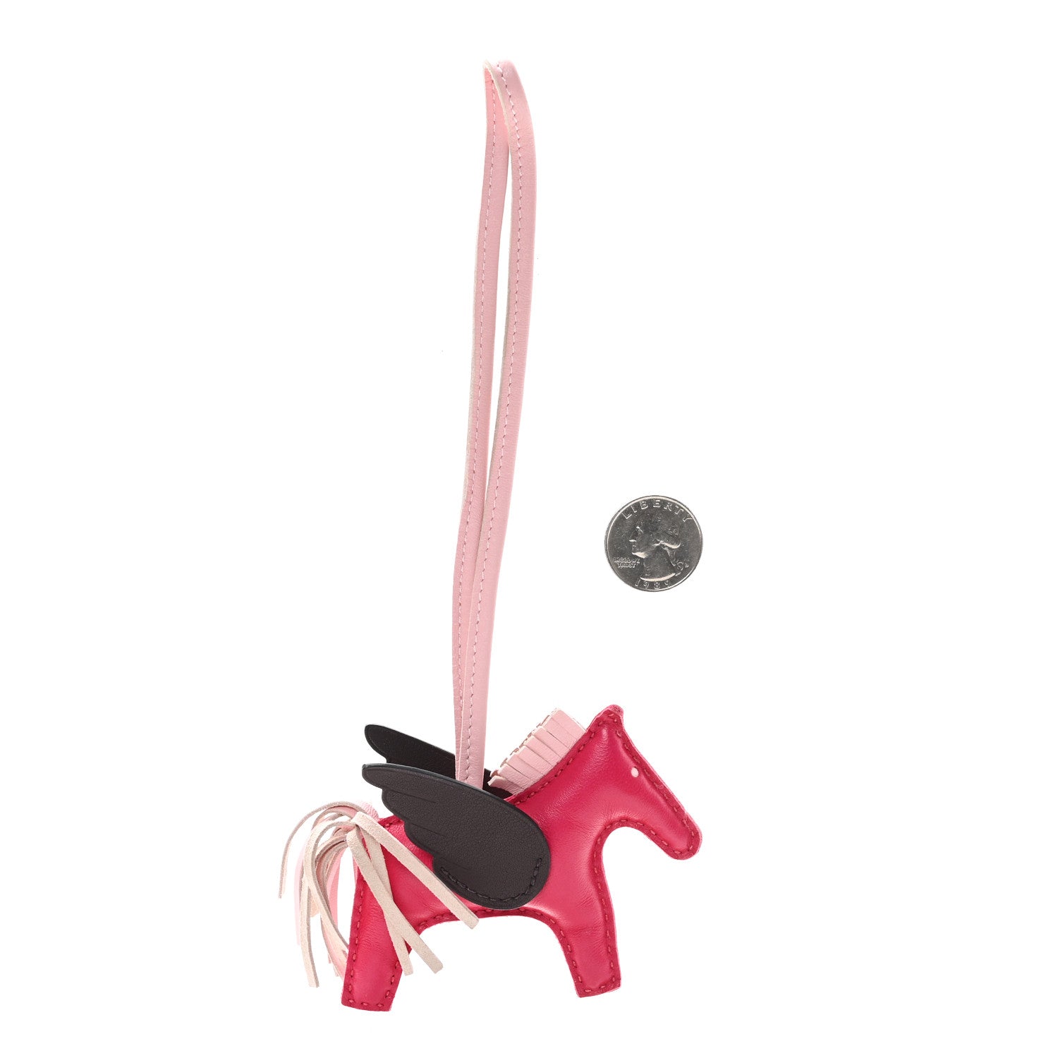 Milo Lambskin Grigri Rodeo Pegase Horse Bag Charm PM Framboise Rose Sakura Rouge Sellier