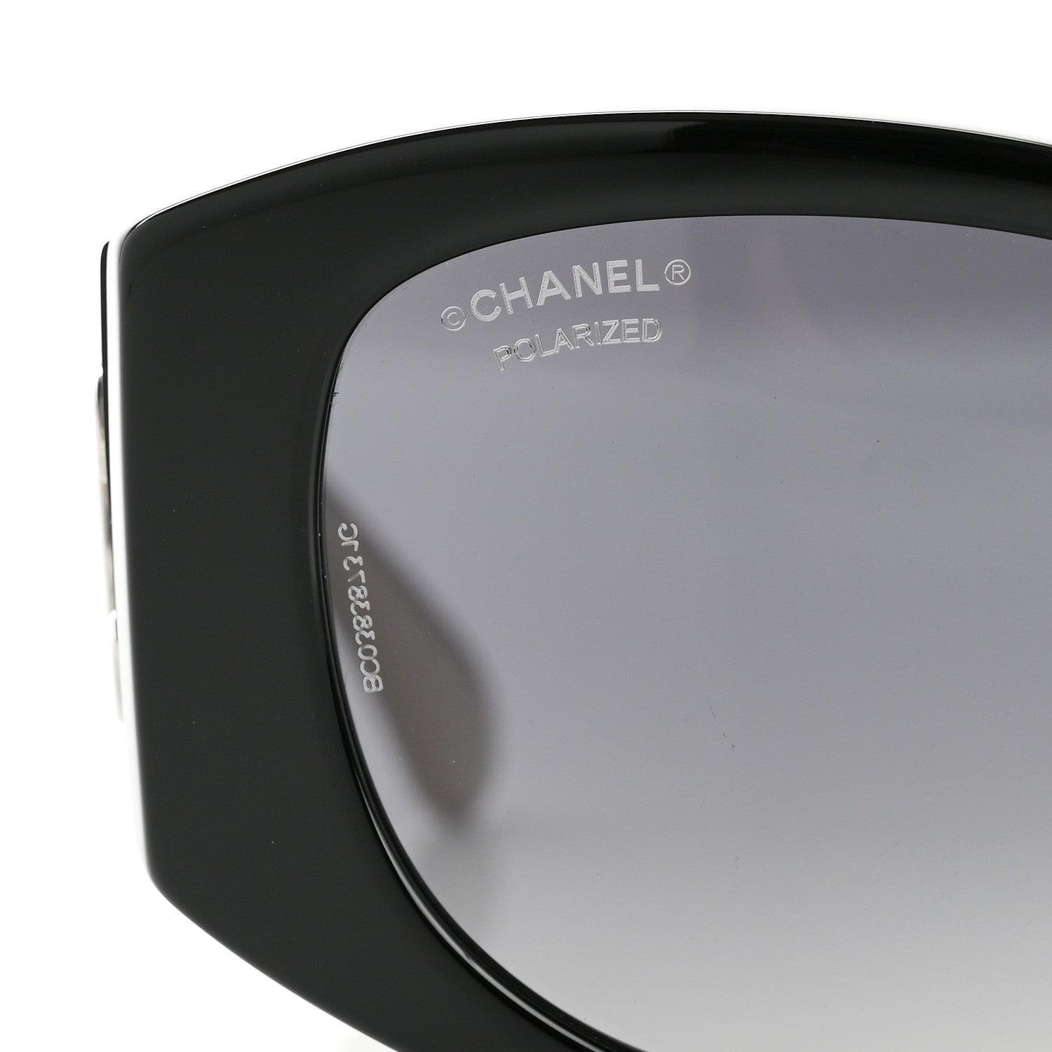 Acetate Oval Sunglasses 5524-A Black Beige
