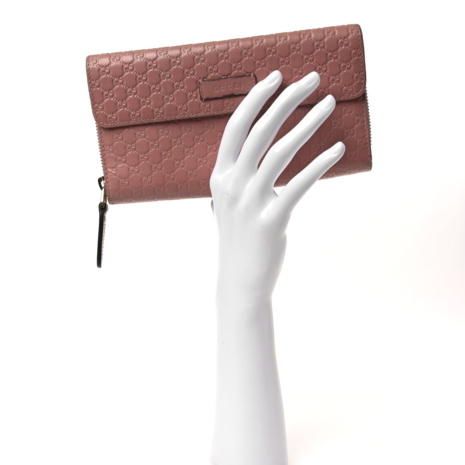 Soft Microguccissima Continental Zip Wallet Soft Pink