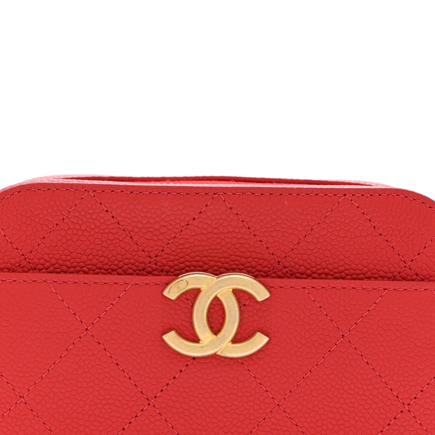 Caviar Quilted Waist Bag Red