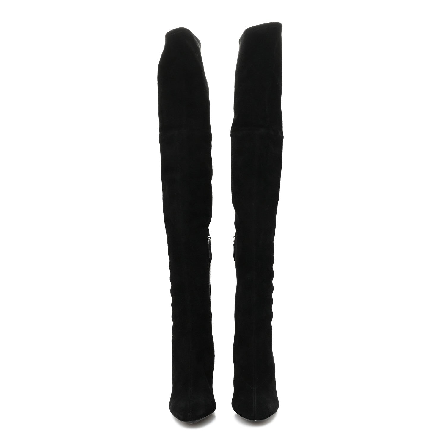 Velvet Goatskin Betty 60 Boots 36.5 Black