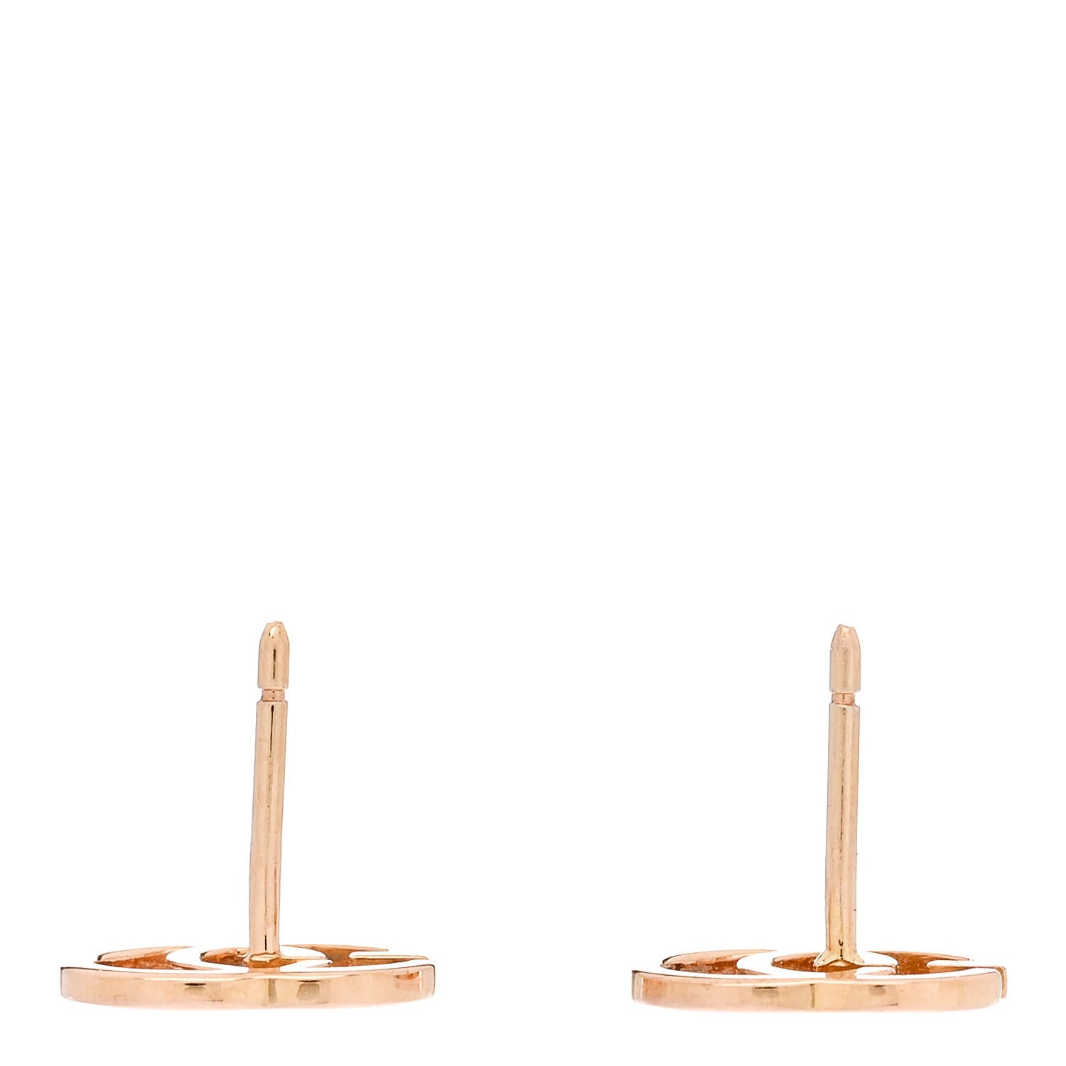 18K Rose Gold GG Tissue Stud Earrings