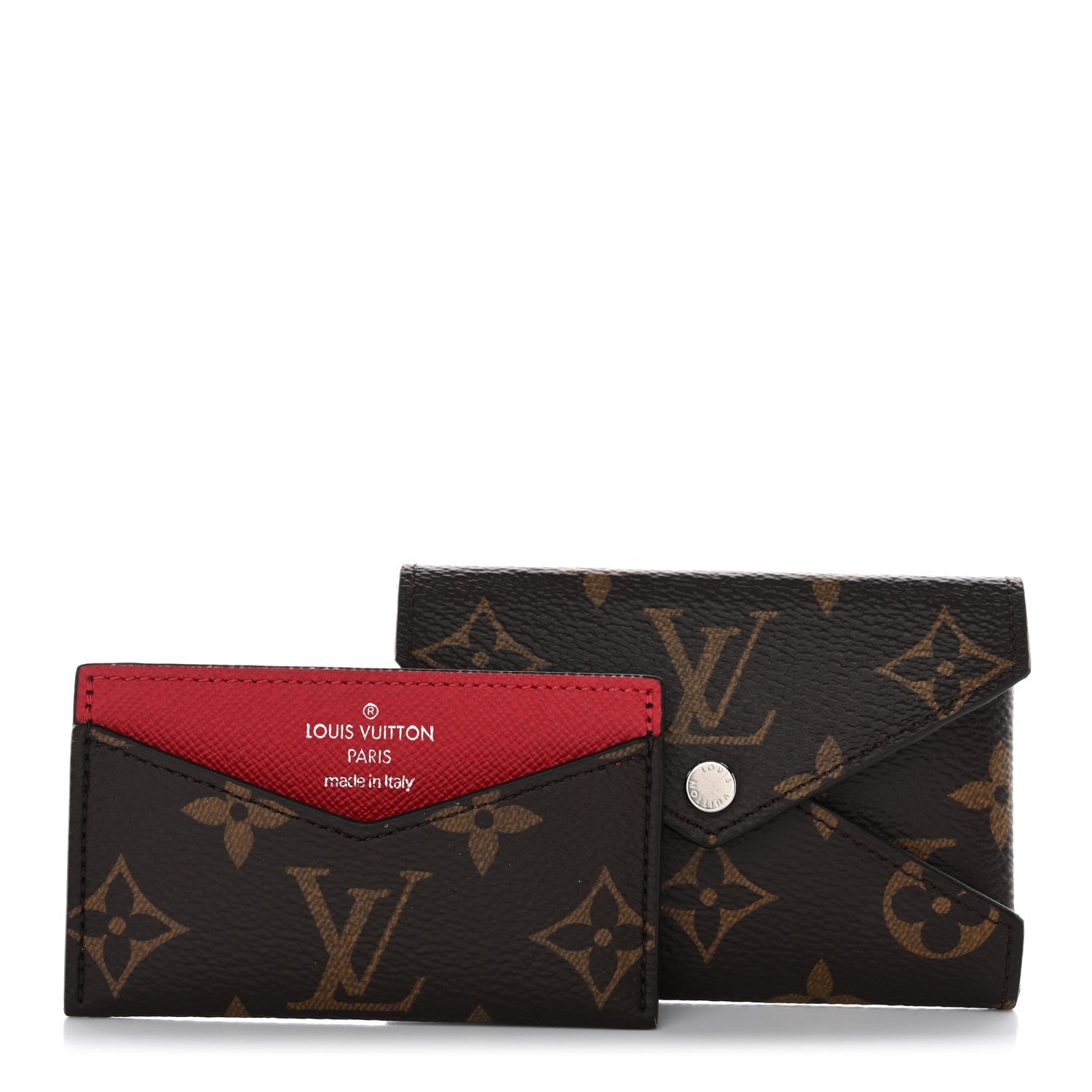 Monogram LV Colormania Kirigami Card Holder Sari Red