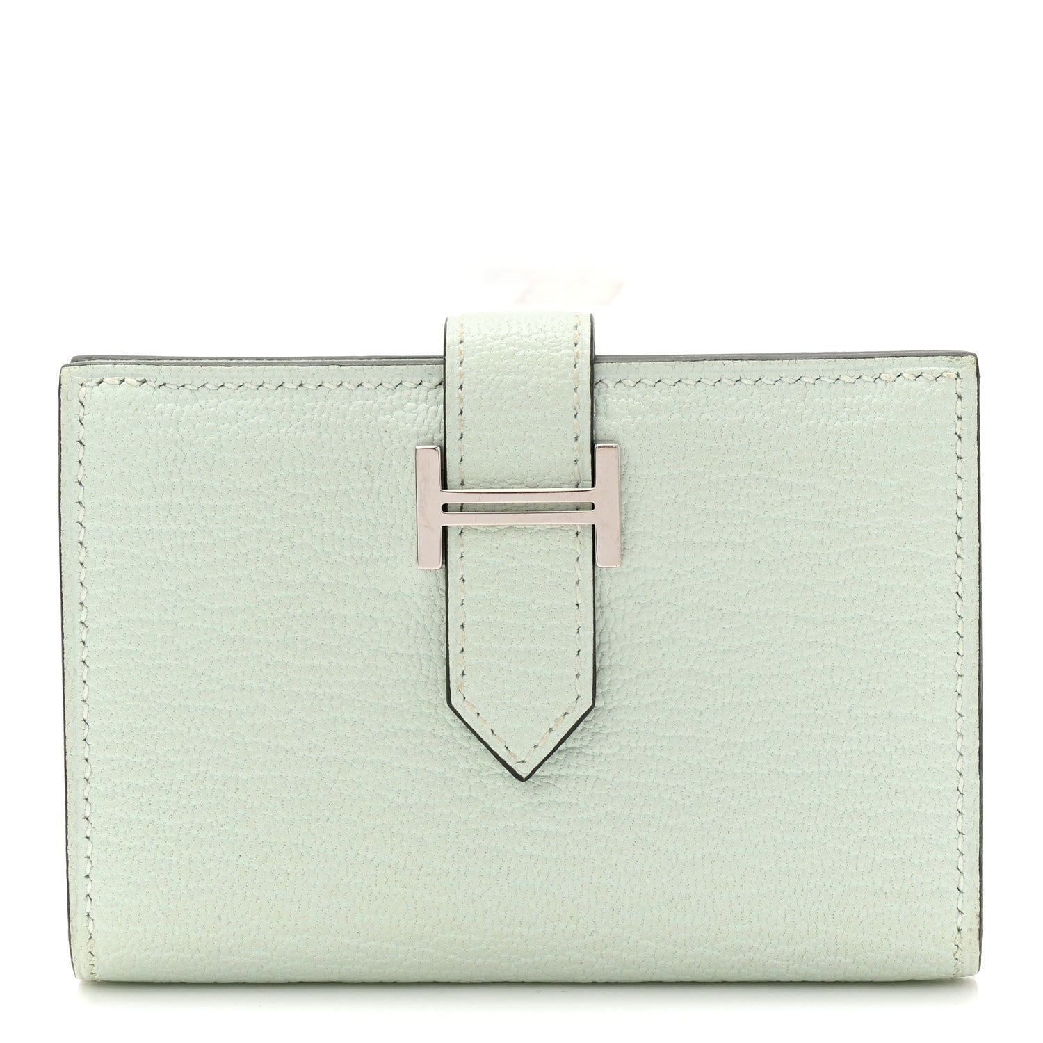 Chevre Mysore Bearn Card Holder Wallet Vert Peppermint