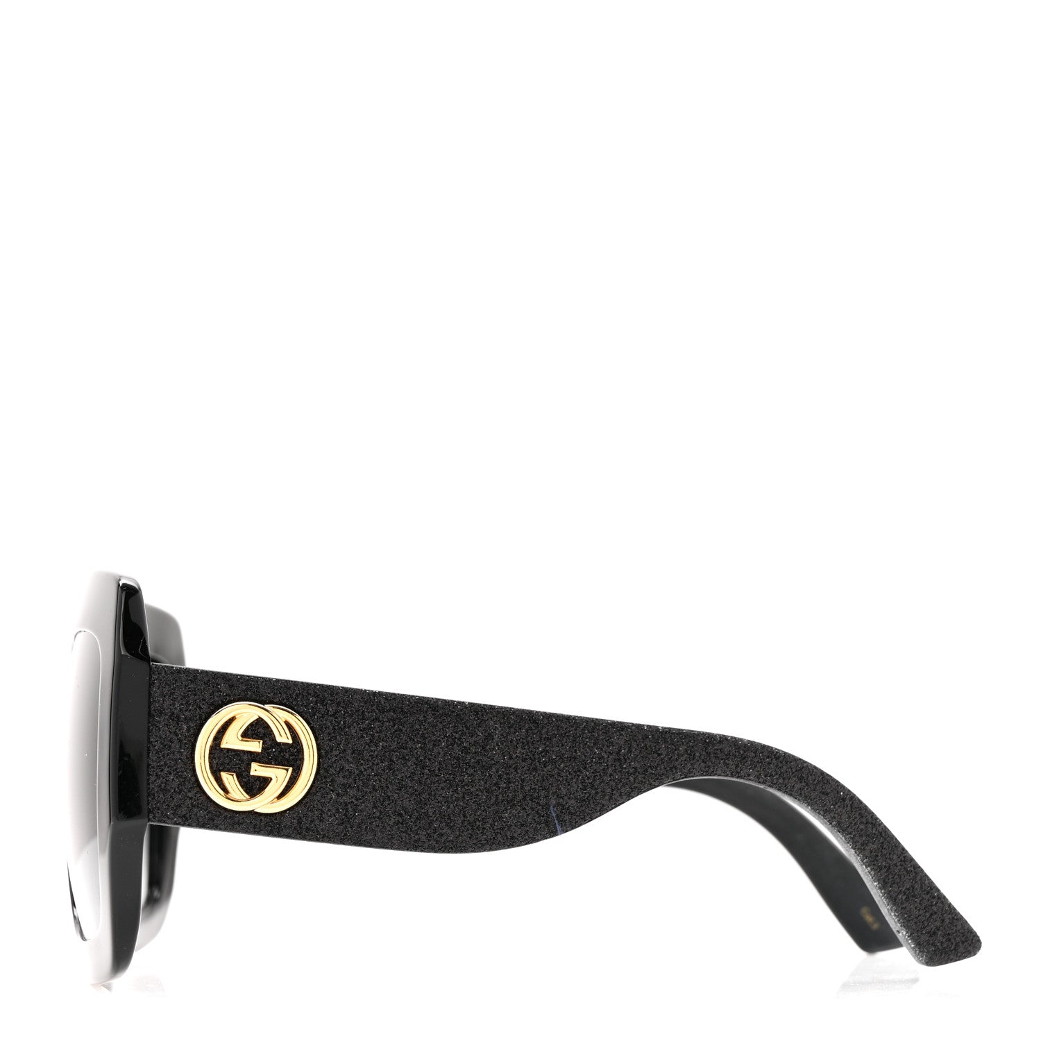 Square Frame GG0102S Sunglasses Glitter Black