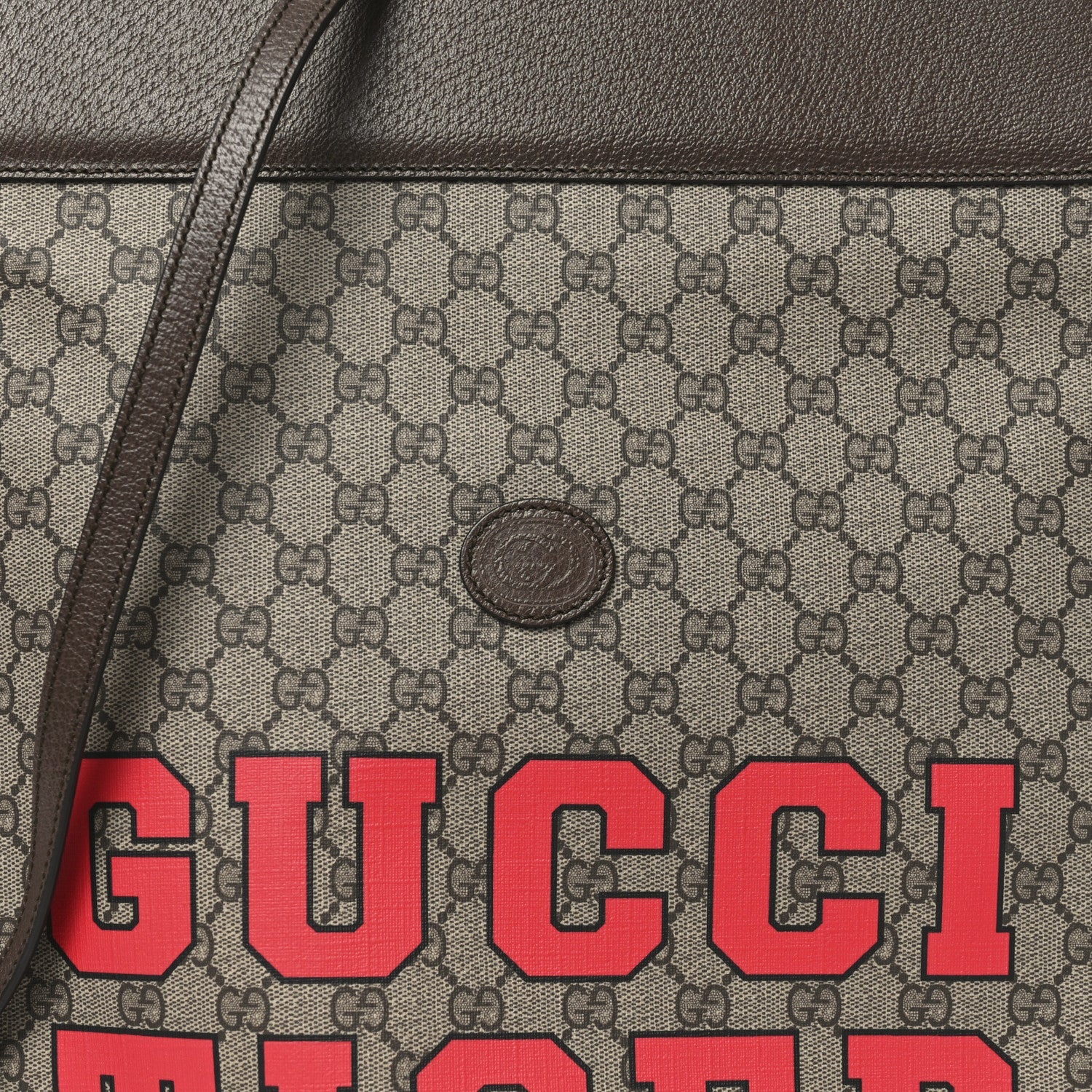 GG Supreme Monogram Textured Dollar Calfskin Web Gucci Tiger Slip Handle Tote Beige Ebony Live Red New Shamarock New Acero
