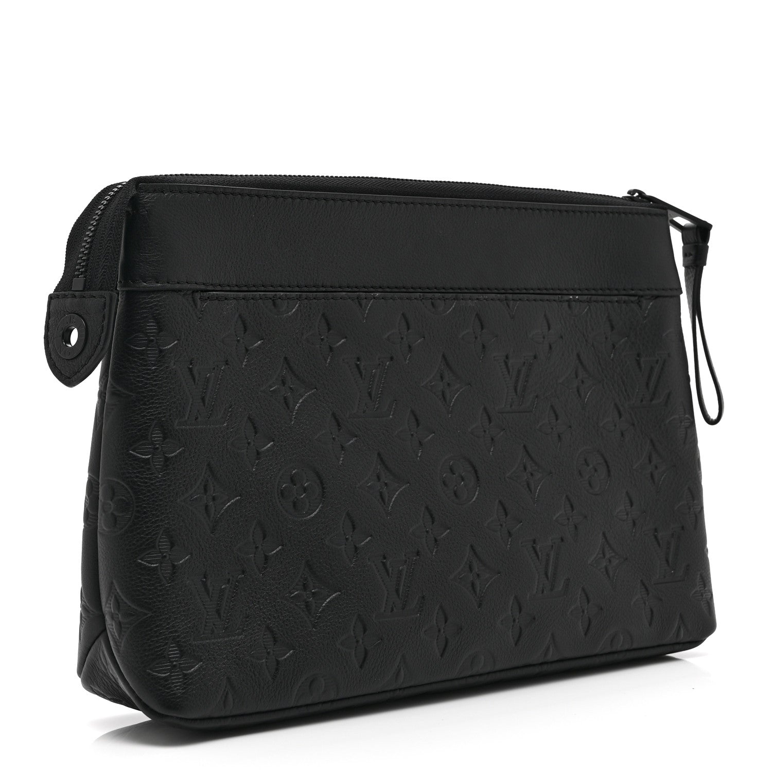 Shadow Calfskin Monogram Pochette Voyage Souple Black