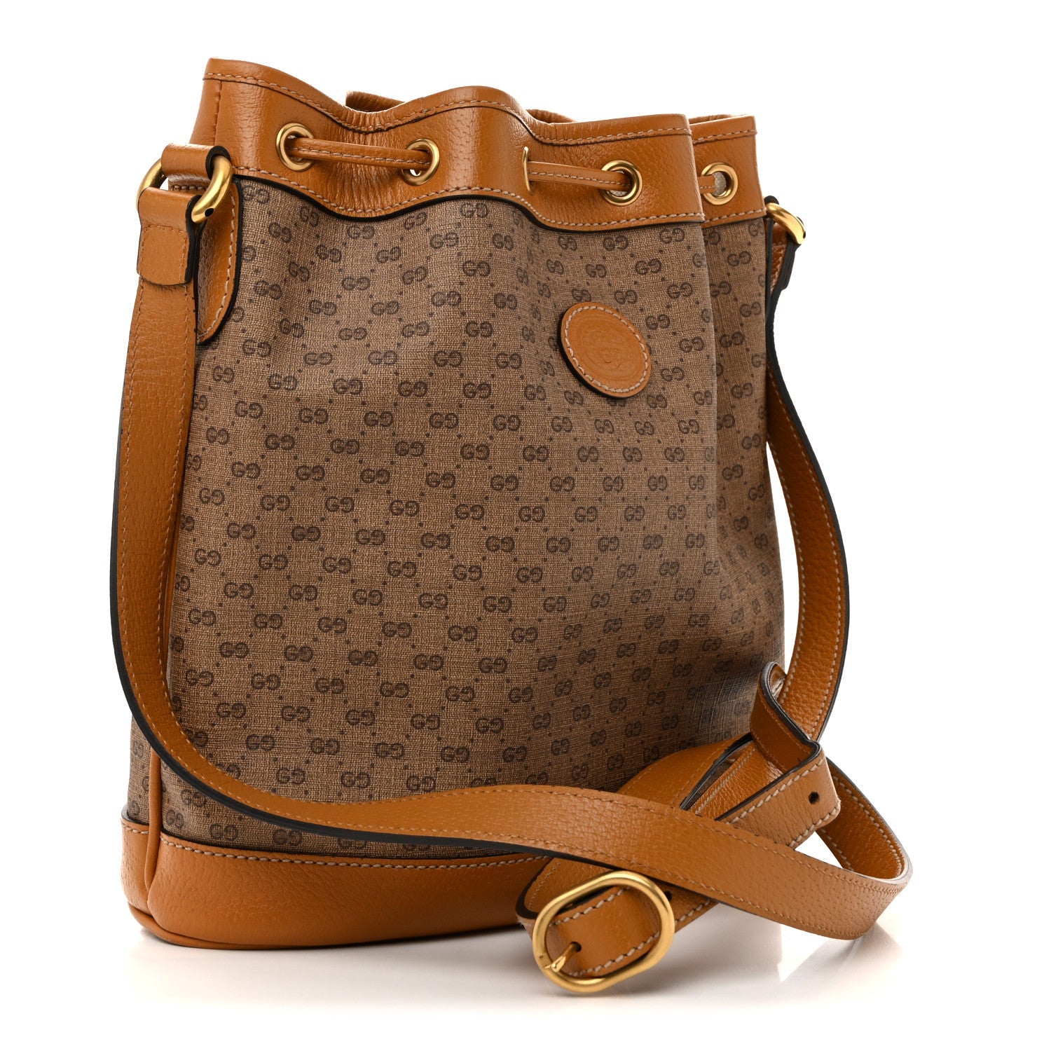 X DISNEY Mini Vintage GG Supreme Monogram Bucket Bag Beige Vintage Sun Oil