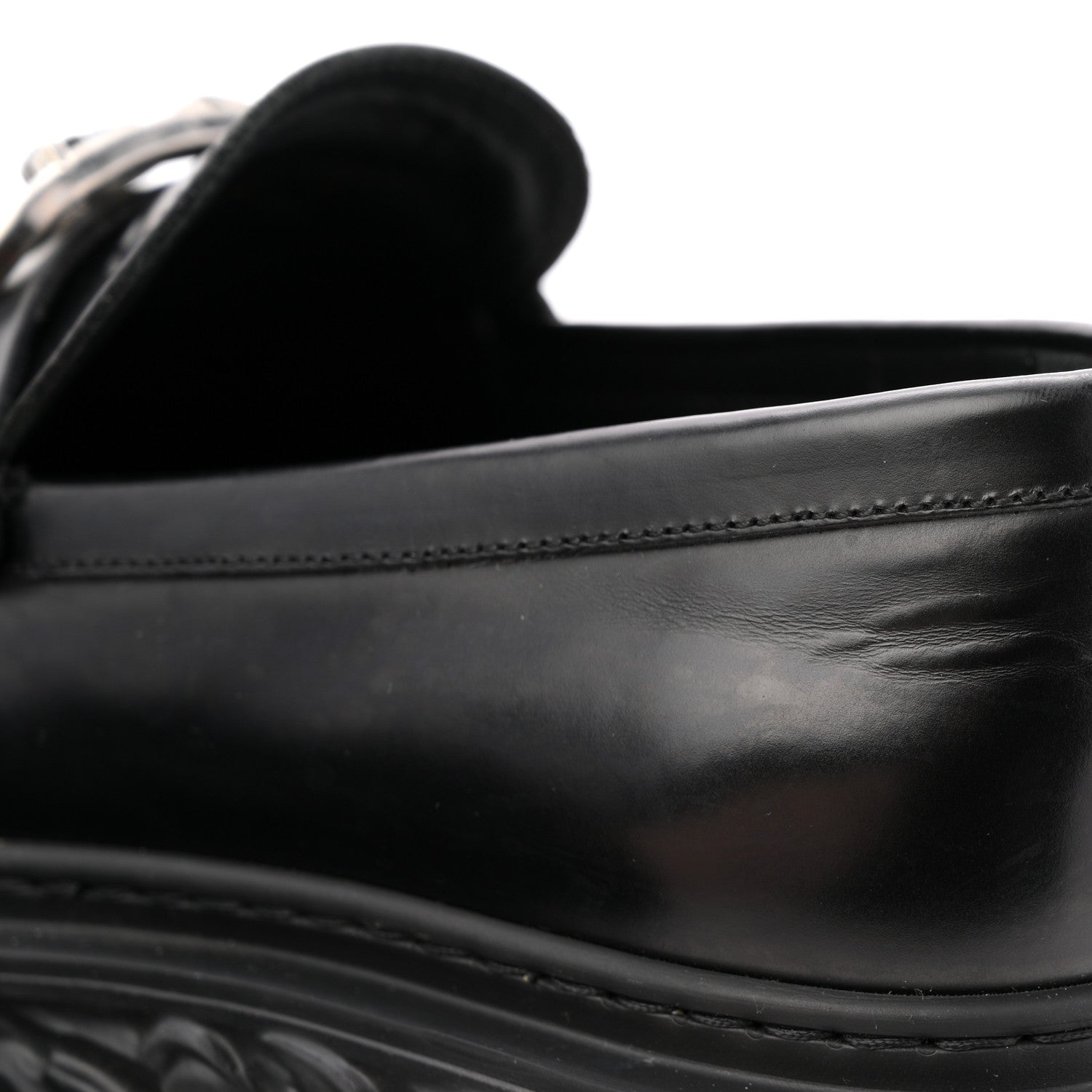 Calfskin Baroque Mens LV Loafers 8 Black