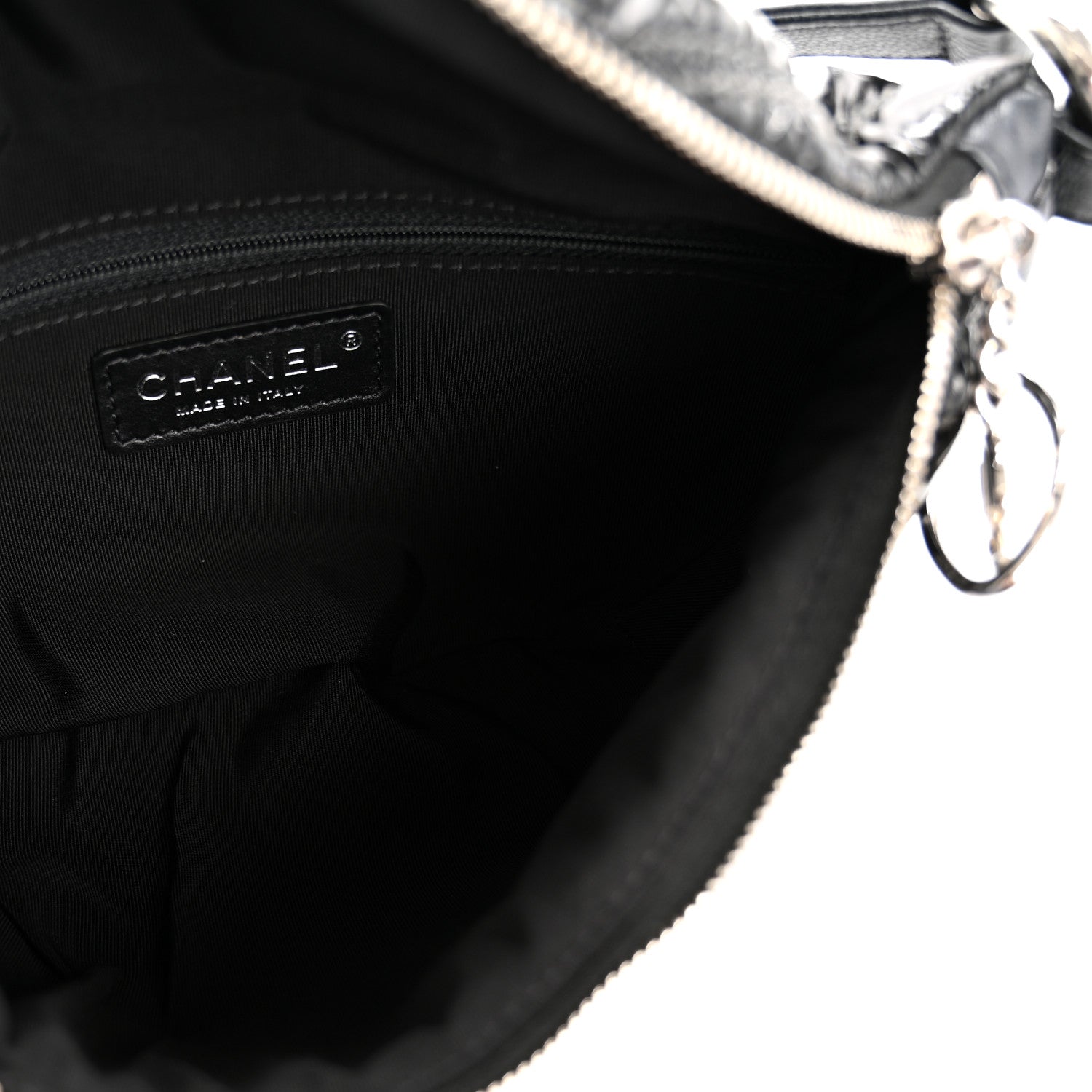 Lame Chevron Space Suit Waist Bag Black