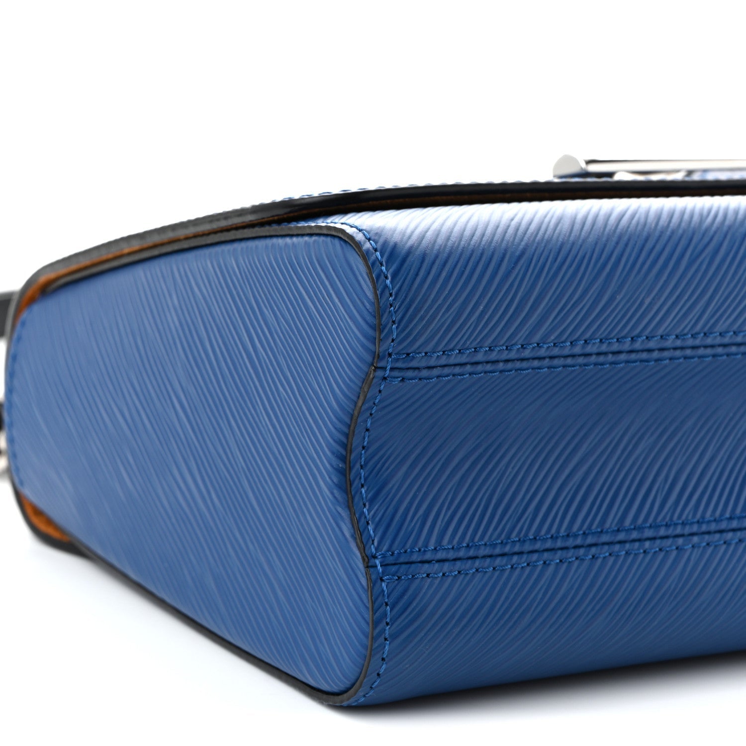 Epi Twist Braided Strap Shoulder Bag MM Bleu Roi
