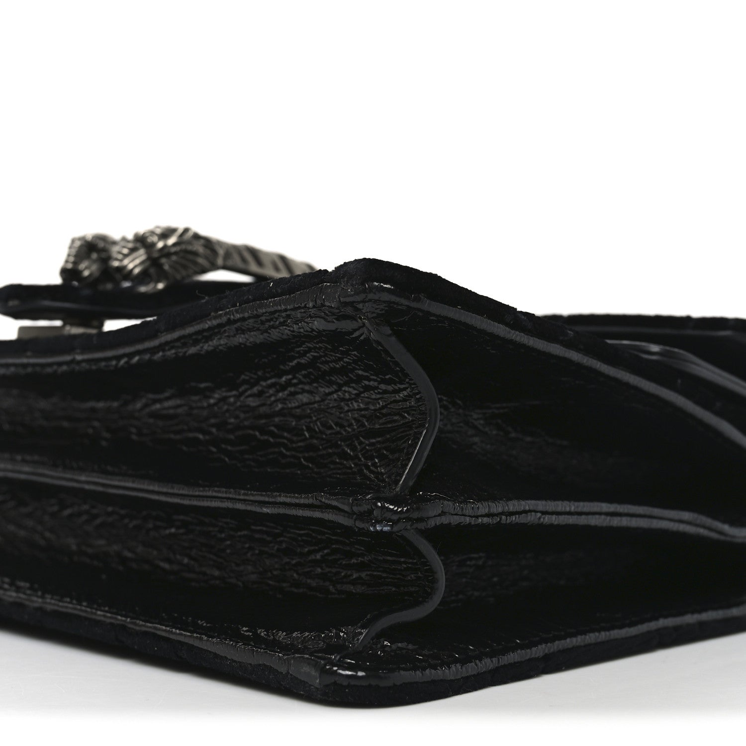 Velvet GG Monogram Small Dionysus Shoulder Bag Black