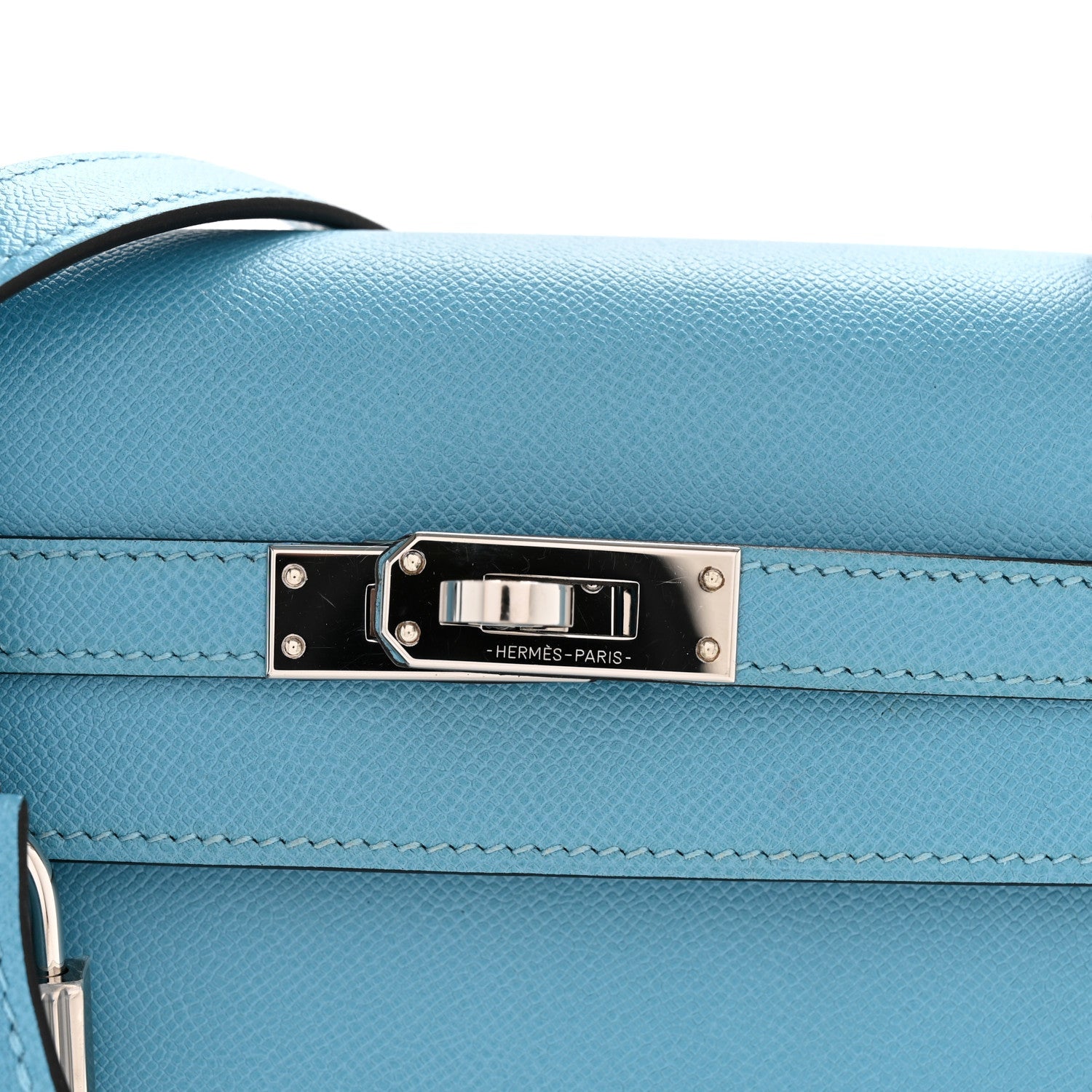 Madame Calfskin Kelly Sellier 25 Bleu du Nord