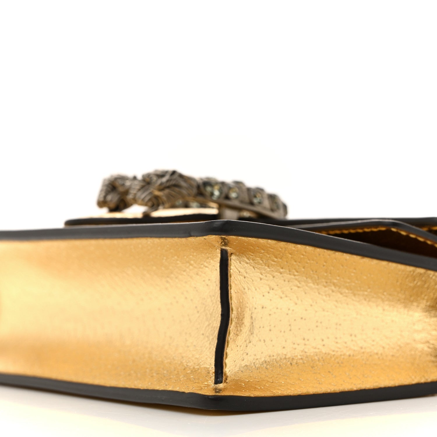 Metallic Calfskin Super Mini Dionysus Shoulder Bag Gold