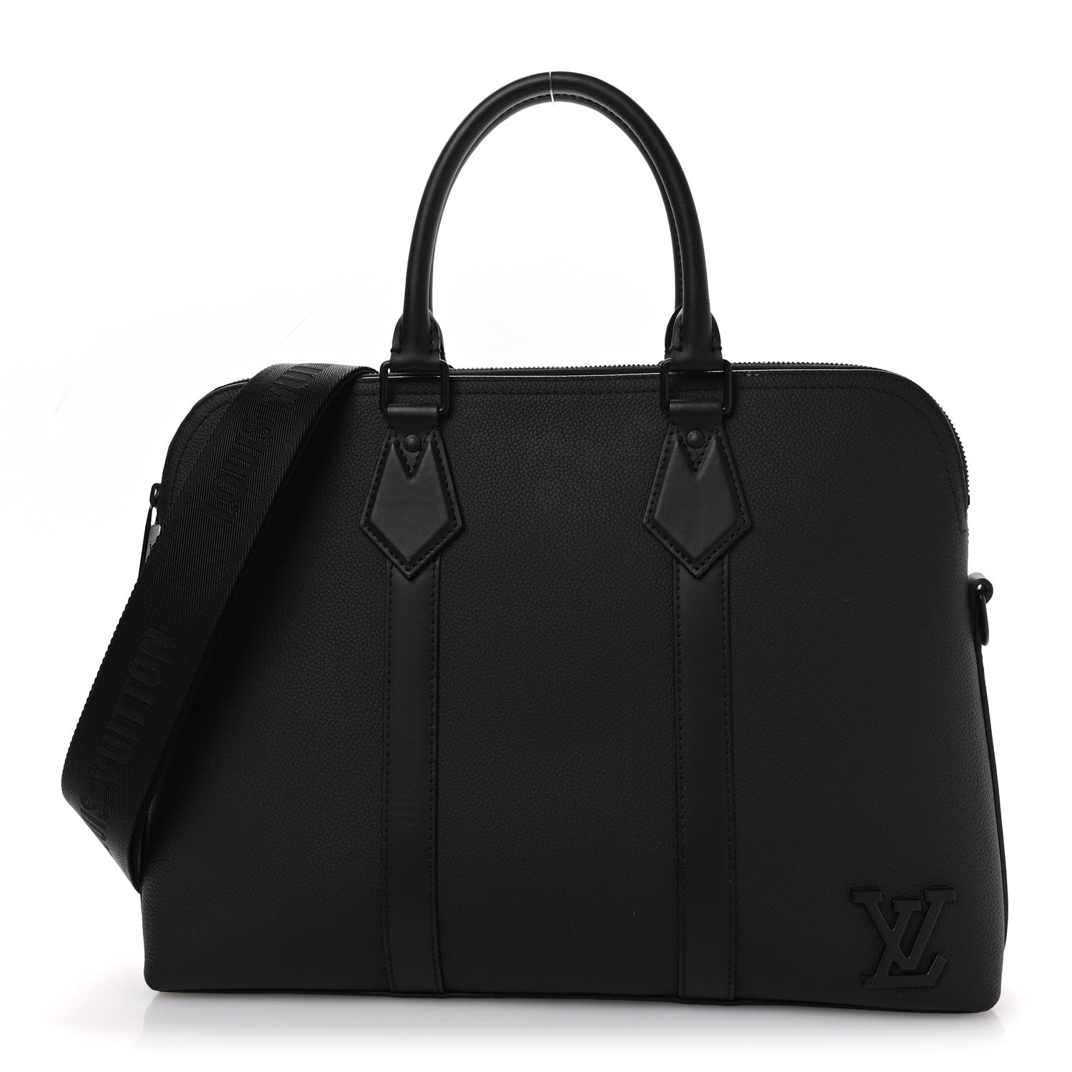 Calfskin Aerogram Takeoff Briefcase Black