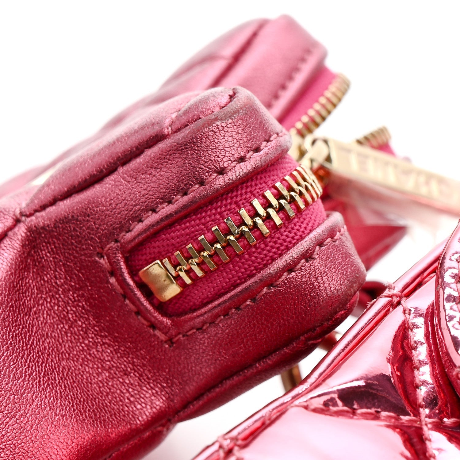 Mirror Calfskin Metallic Calfskin Quilted Hollywood Boulevard Backpack Pink