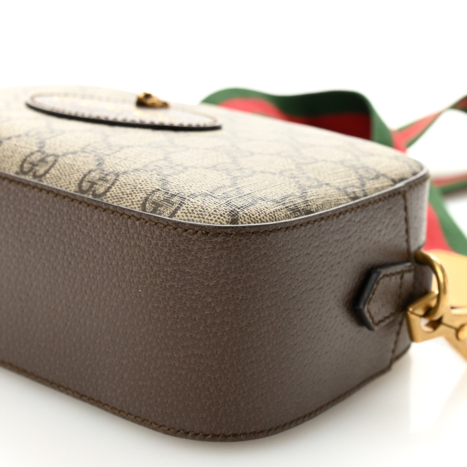 GG Supreme Monogram Web Neo Vintage Shoulder Bag Beige New Acero Crop