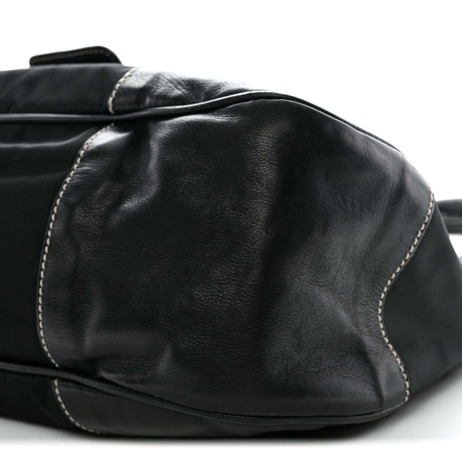 Tessuto Nylon Moon Shoulder Bag Black