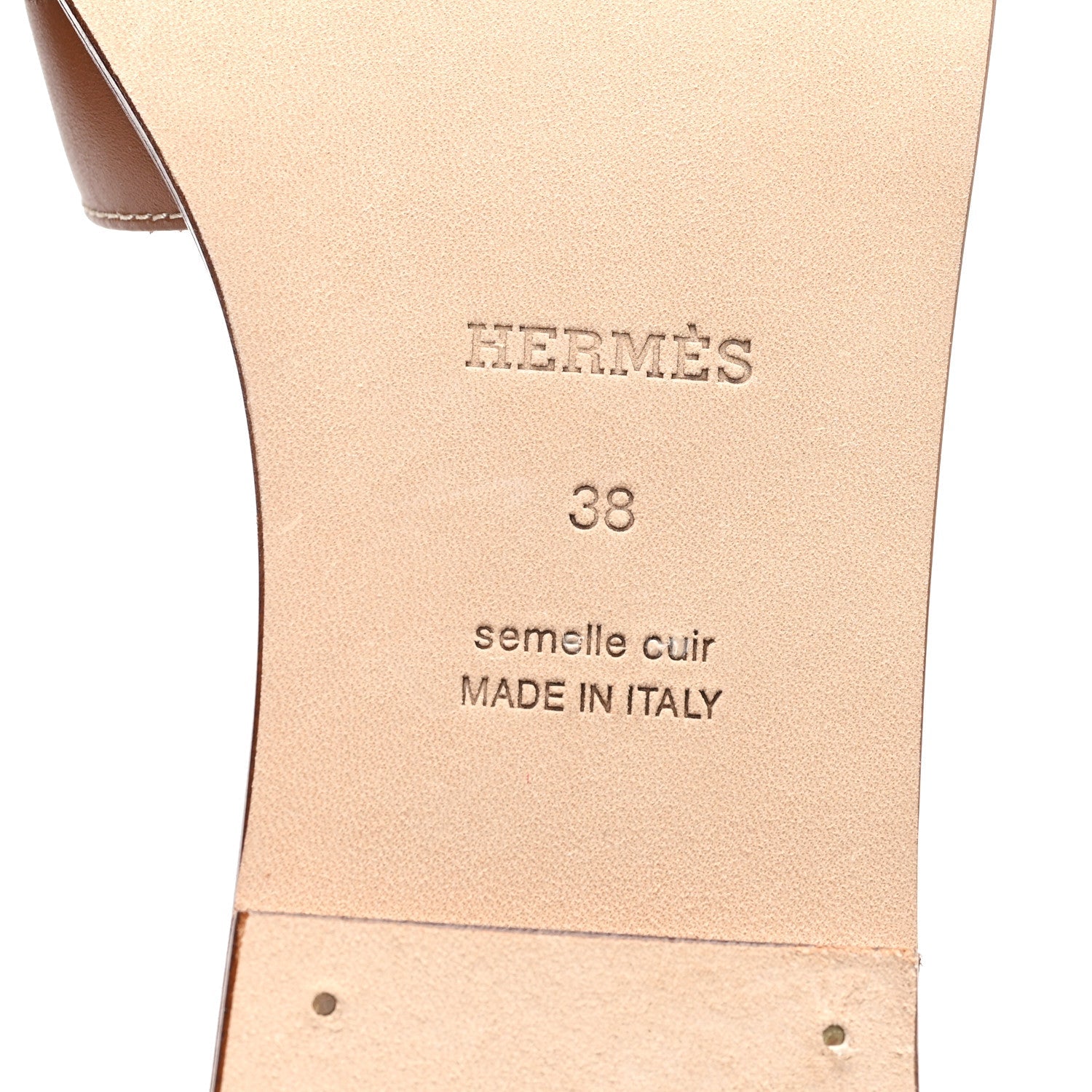 Box Calfskin Oran Sandals 38 Gold