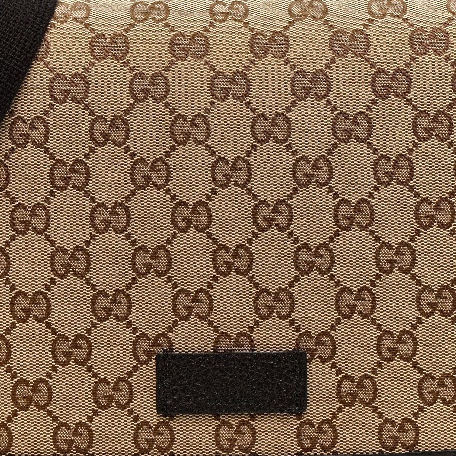 Monogram Flap Messenger Bag Beige Dark Brown