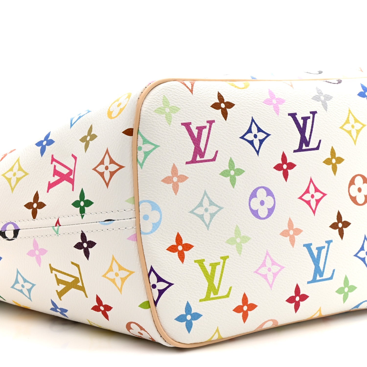 LV X TM Monogram Multicolor Neverfull MM White
