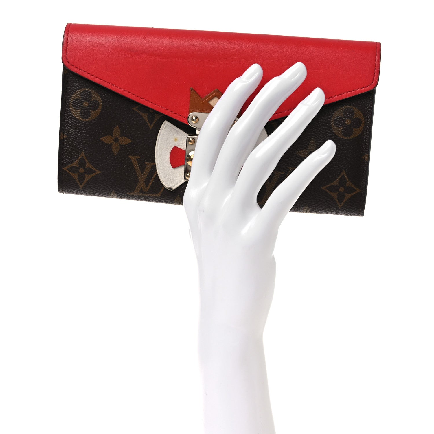 Monogram Tribal Mask Sarah Wallet Rouge