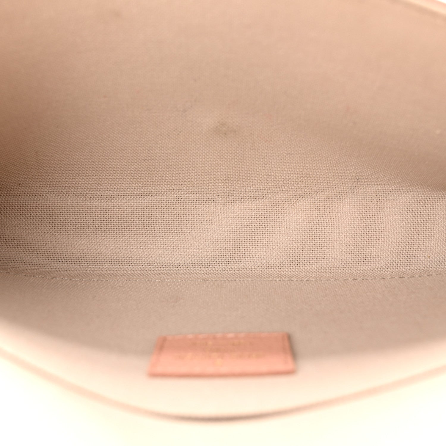 Empreinte Monogram Giant Felicie Pochette Chain Wallet Rose Trianon Creme