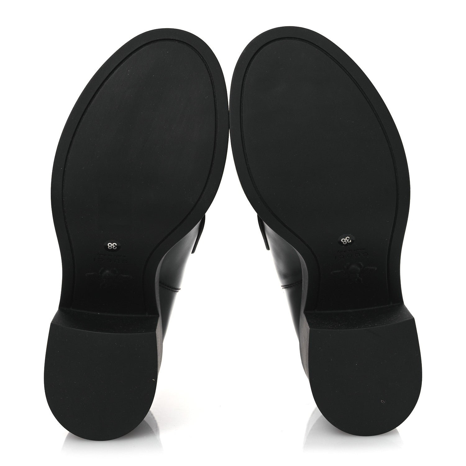 Calfskin Horsebit Ankle Boots 38 Black