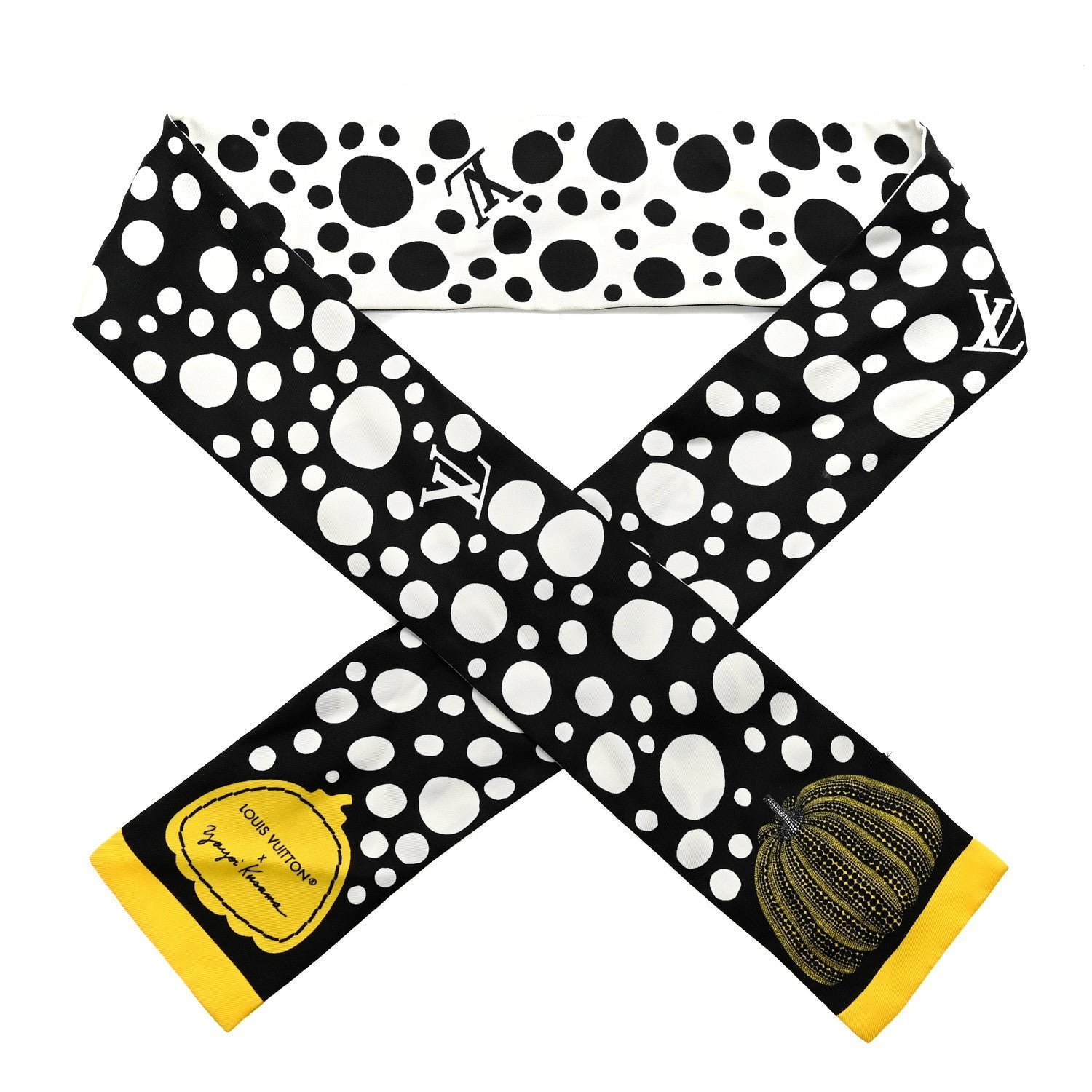 LV x YK Infinity Dots Bandeau Black Yellow White