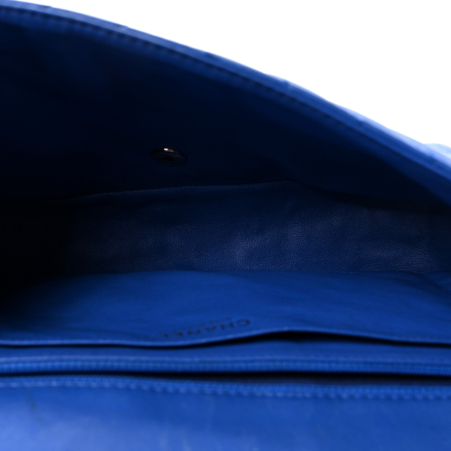 Lambskin Chevron Quilted Maxi Single Flap Blue