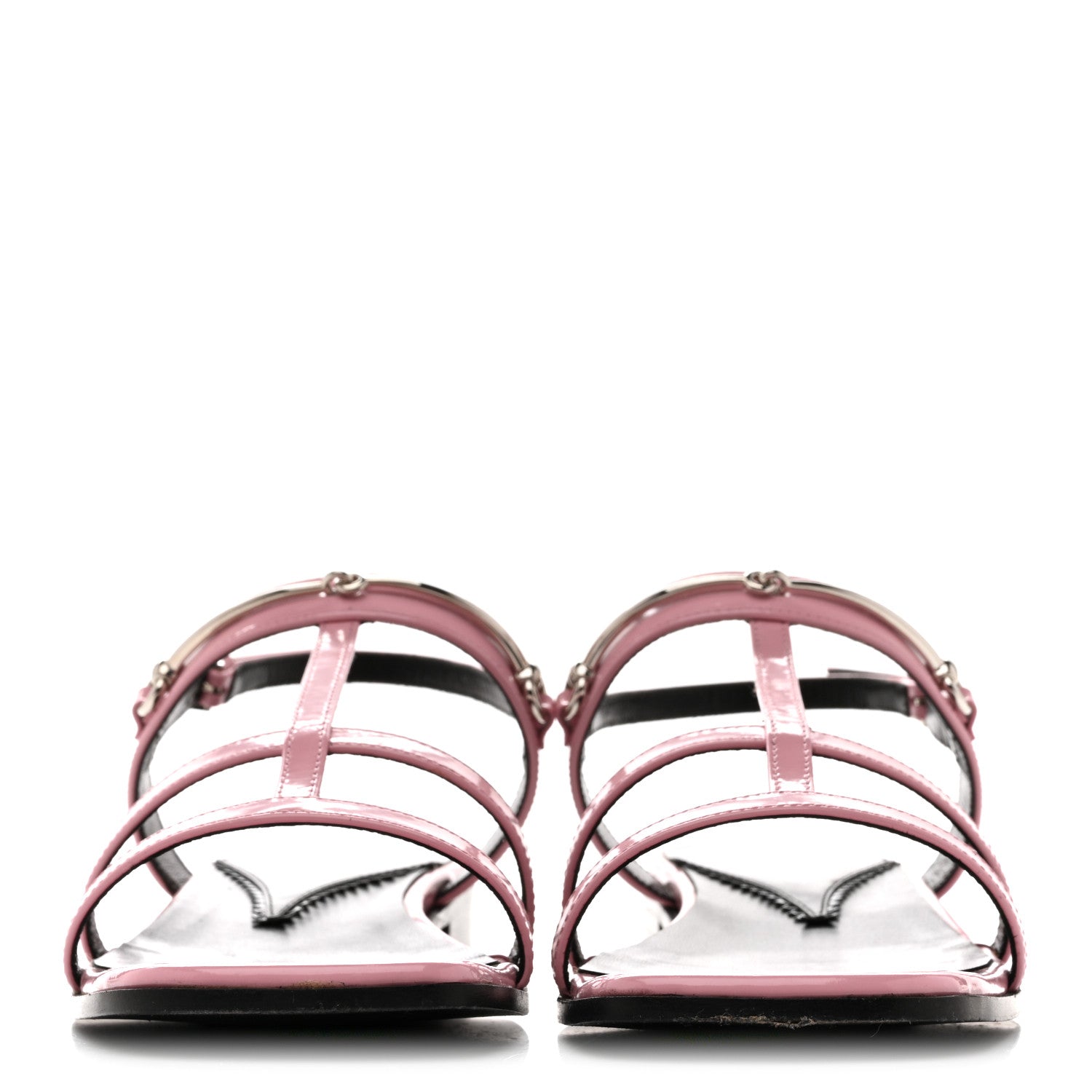 Patent Calfskin Horsebit Divine Slingback Sandals 36 Dolly Pink