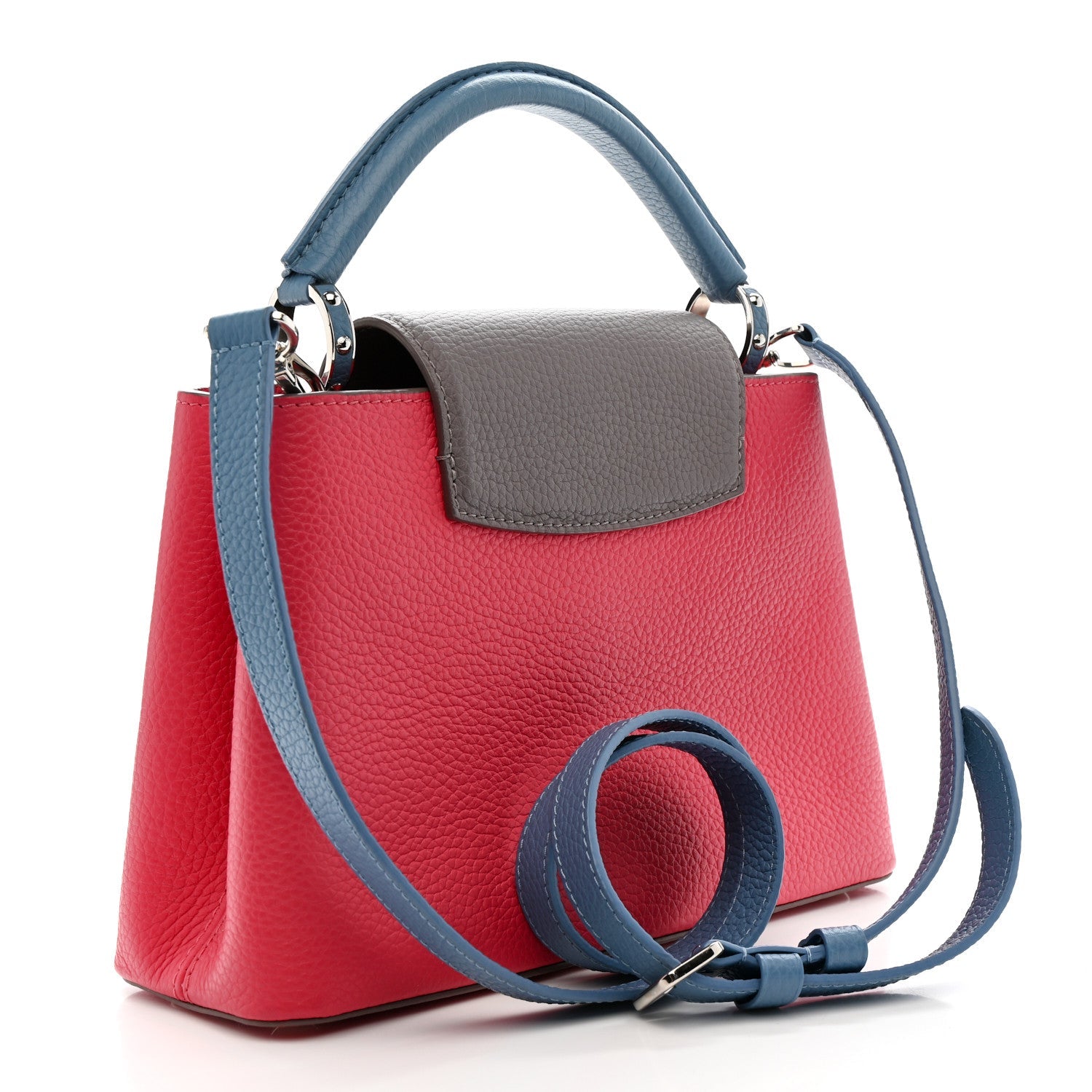 Taurillon Capucines BB Fuchsia Gris Blue