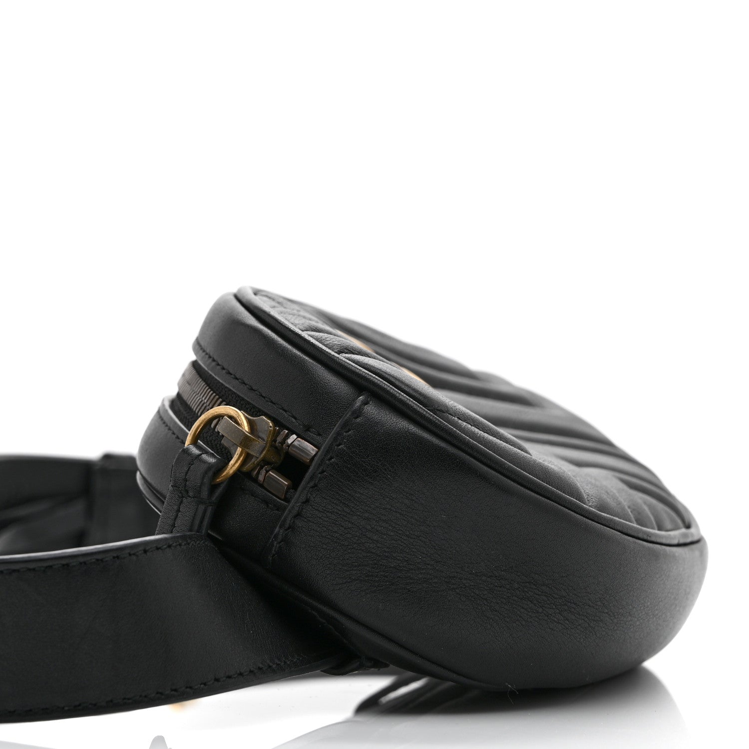 Calfskin Matelasse GG Marmont Belt Bag 85 34 Black