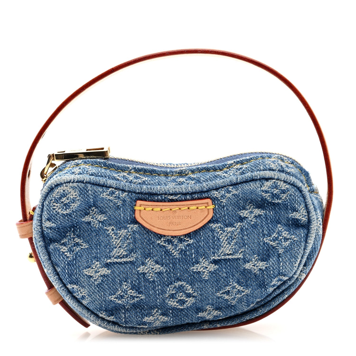 Monogram Denim Croissant Pochette Blue