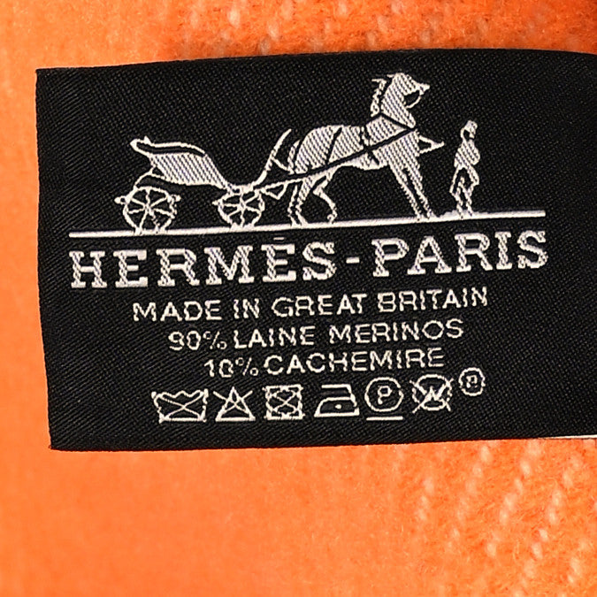 Wool Cashmere H Riviera Blanket Terracotta