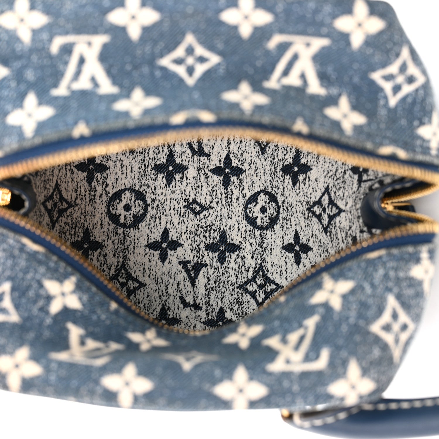 Monogram Jacquard Denim Square Bag Bleu